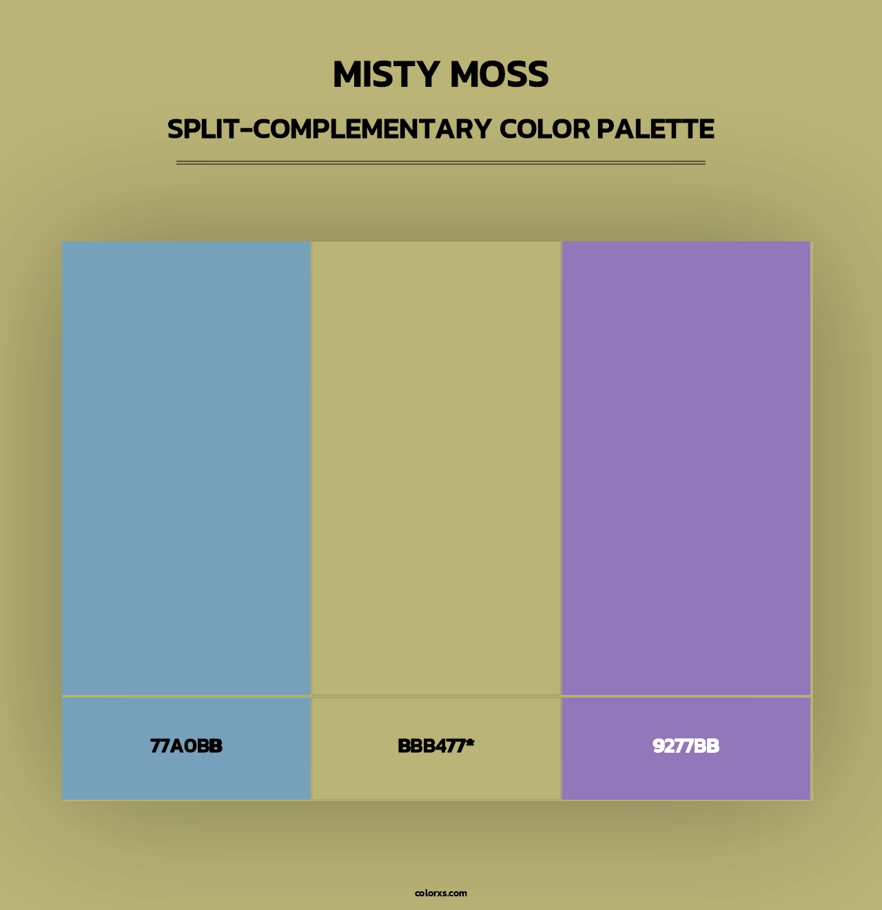 Misty Moss - Split-Complementary Color Palette