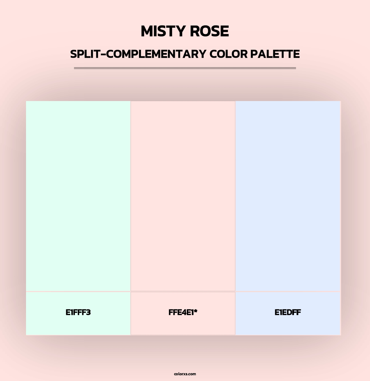 Misty Rose - Split-Complementary Color Palette