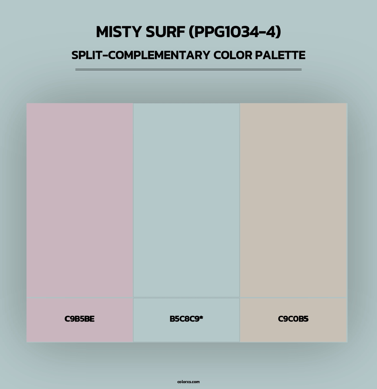 Misty Surf (PPG1034-4) - Split-Complementary Color Palette