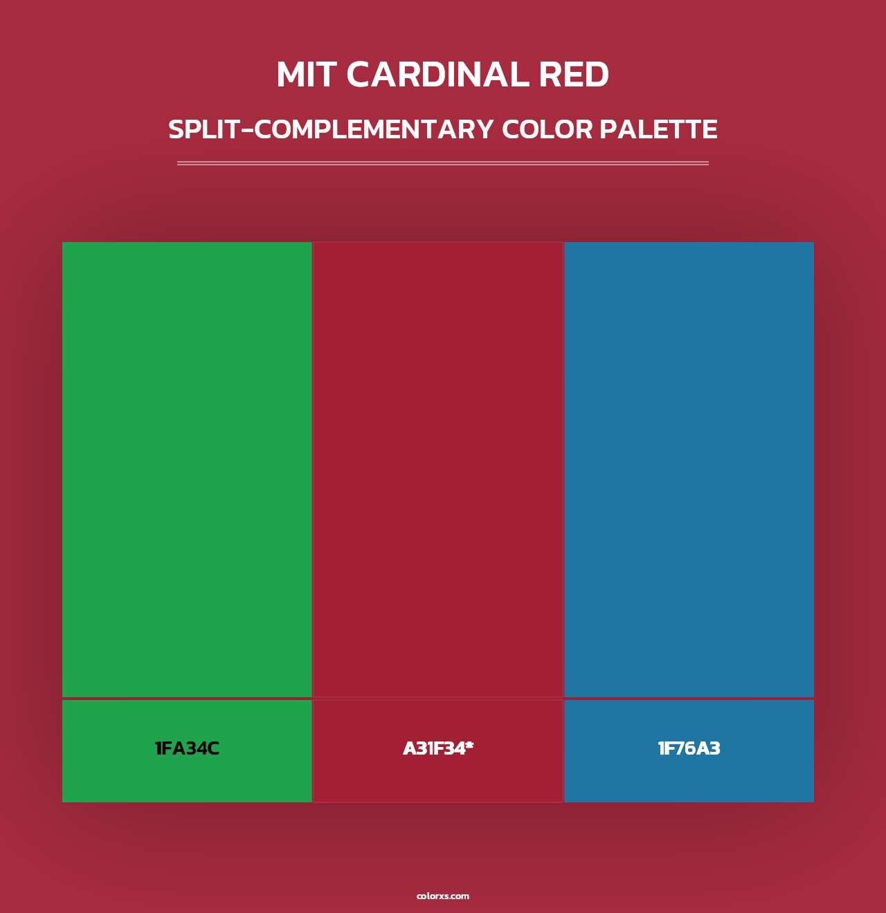 MIT Cardinal Red - Split-Complementary Color Palette