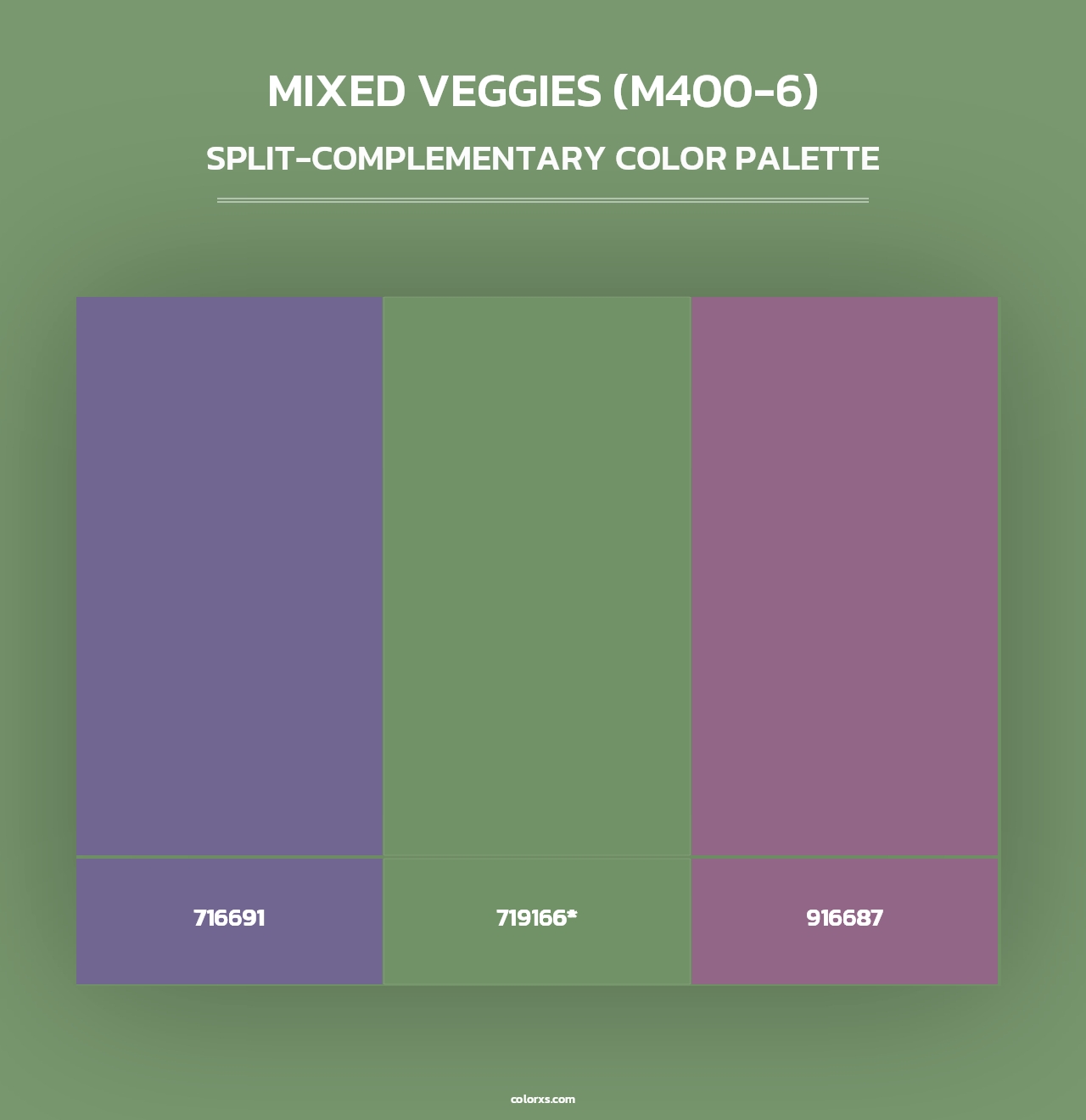 Mixed Veggies (M400-6) - Split-Complementary Color Palette