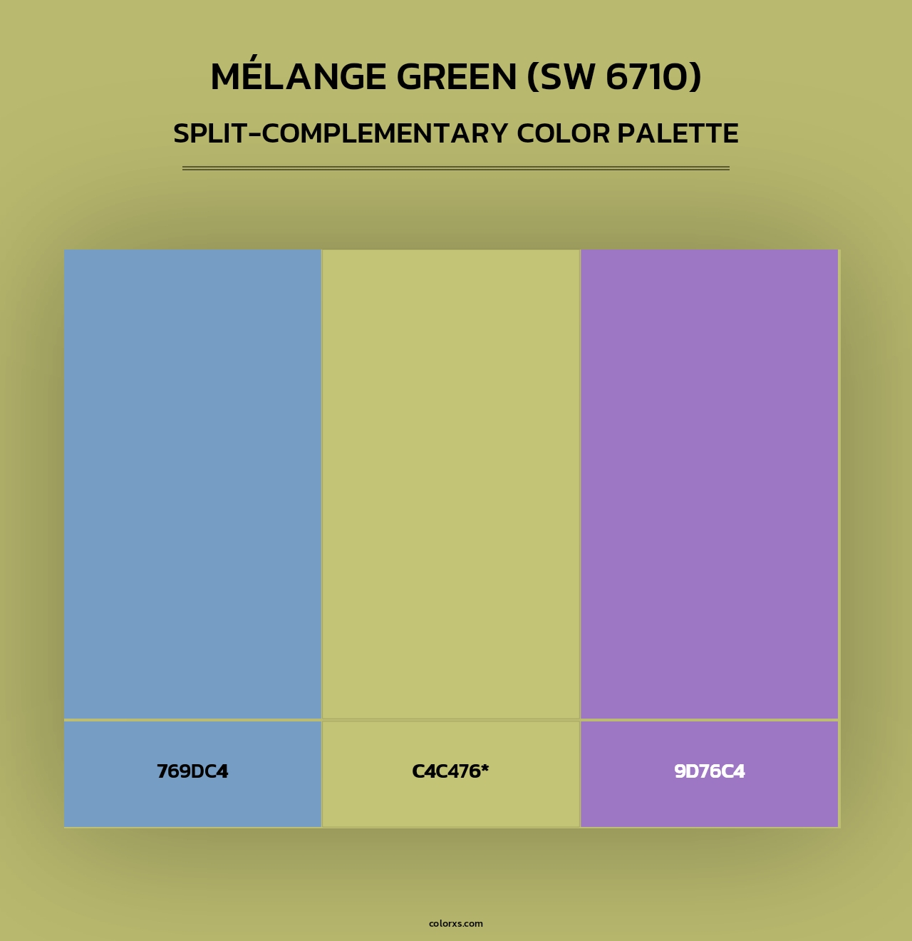 Mélange Green (SW 6710) - Split-Complementary Color Palette