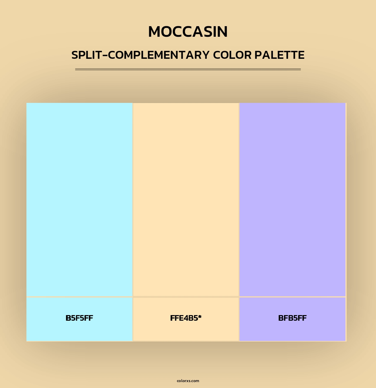 Moccasin - Split-Complementary Color Palette