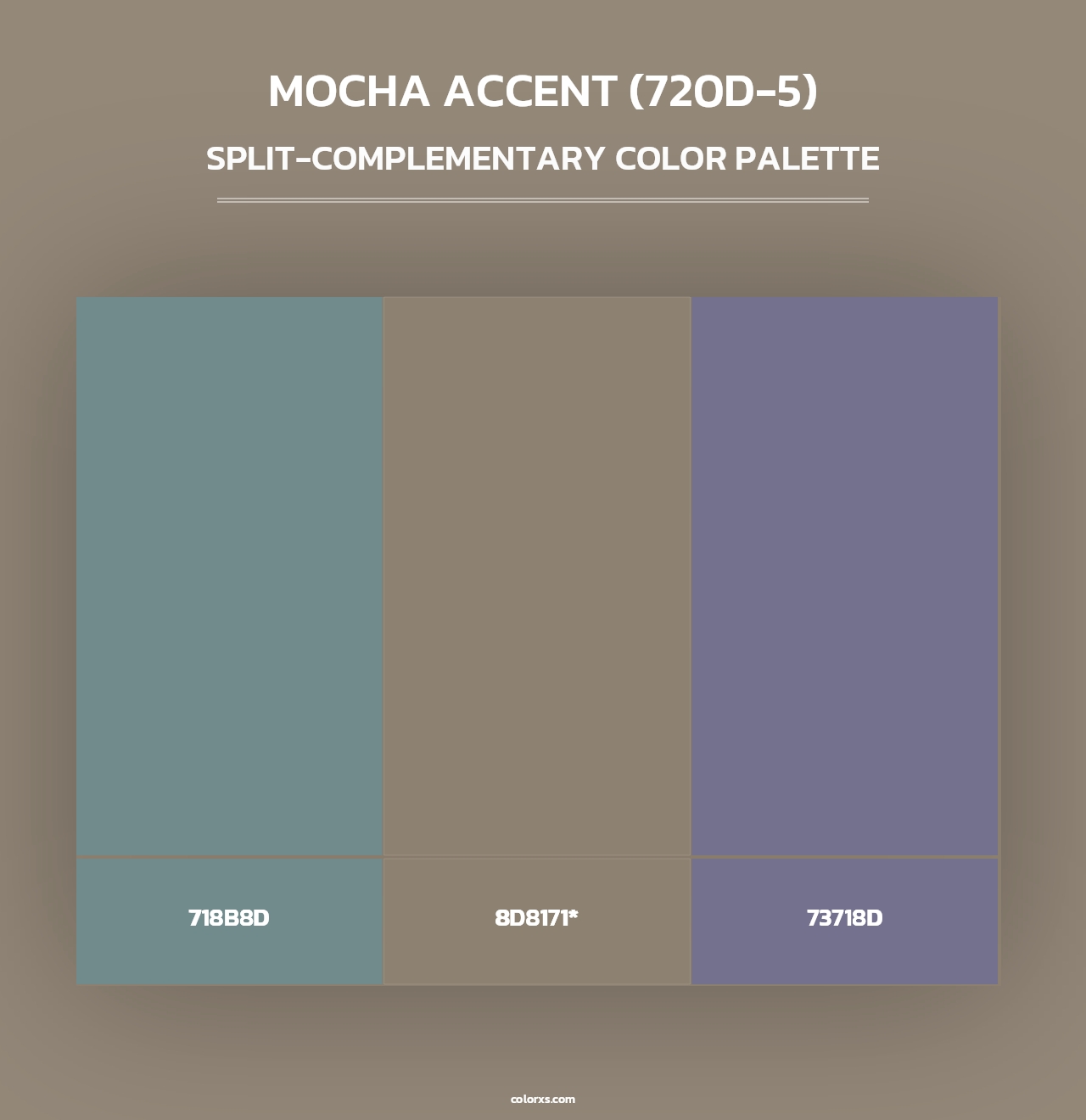 Mocha Accent (720D-5) - Split-Complementary Color Palette