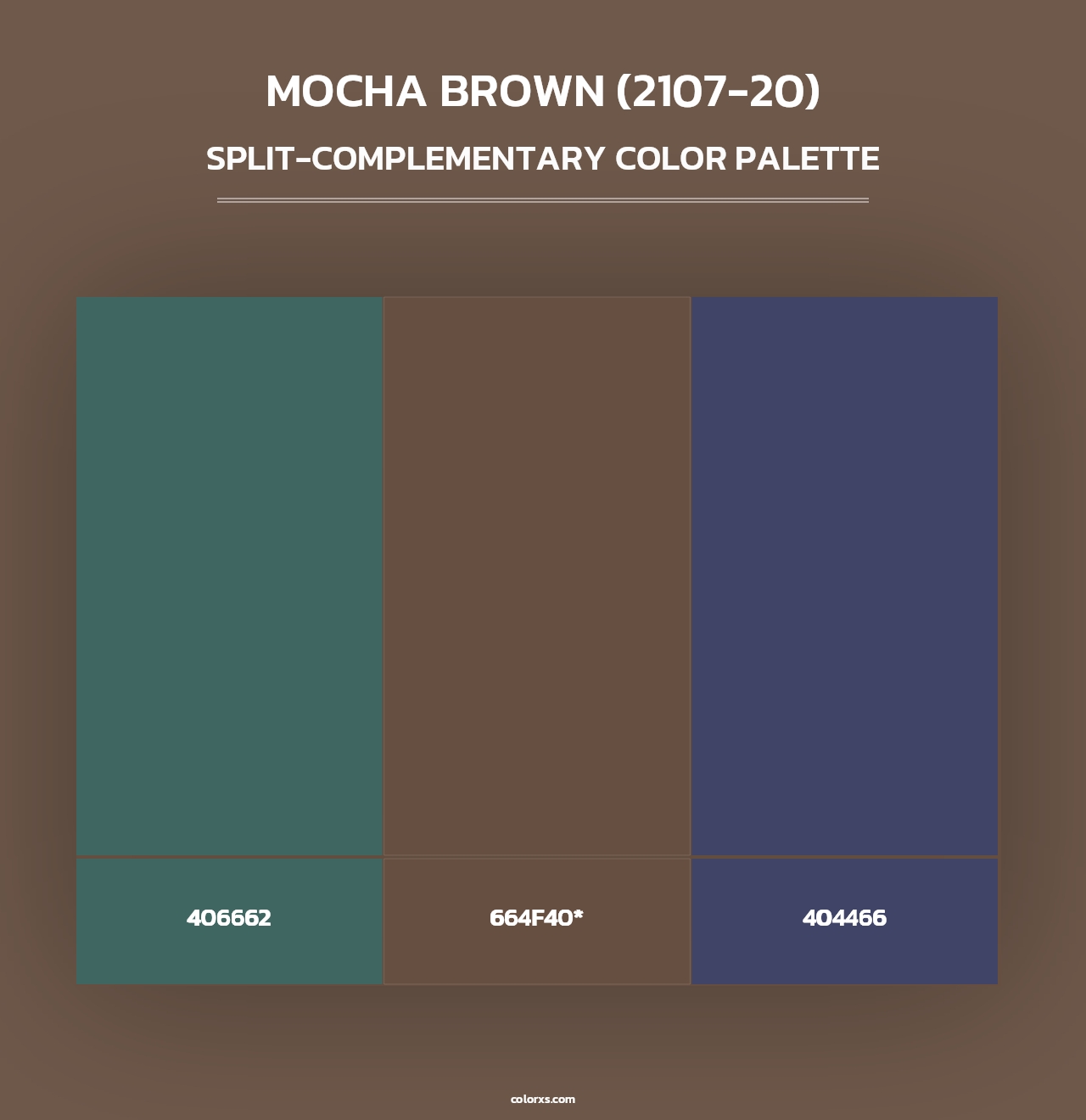 Mocha Brown (2107-20) - Split-Complementary Color Palette