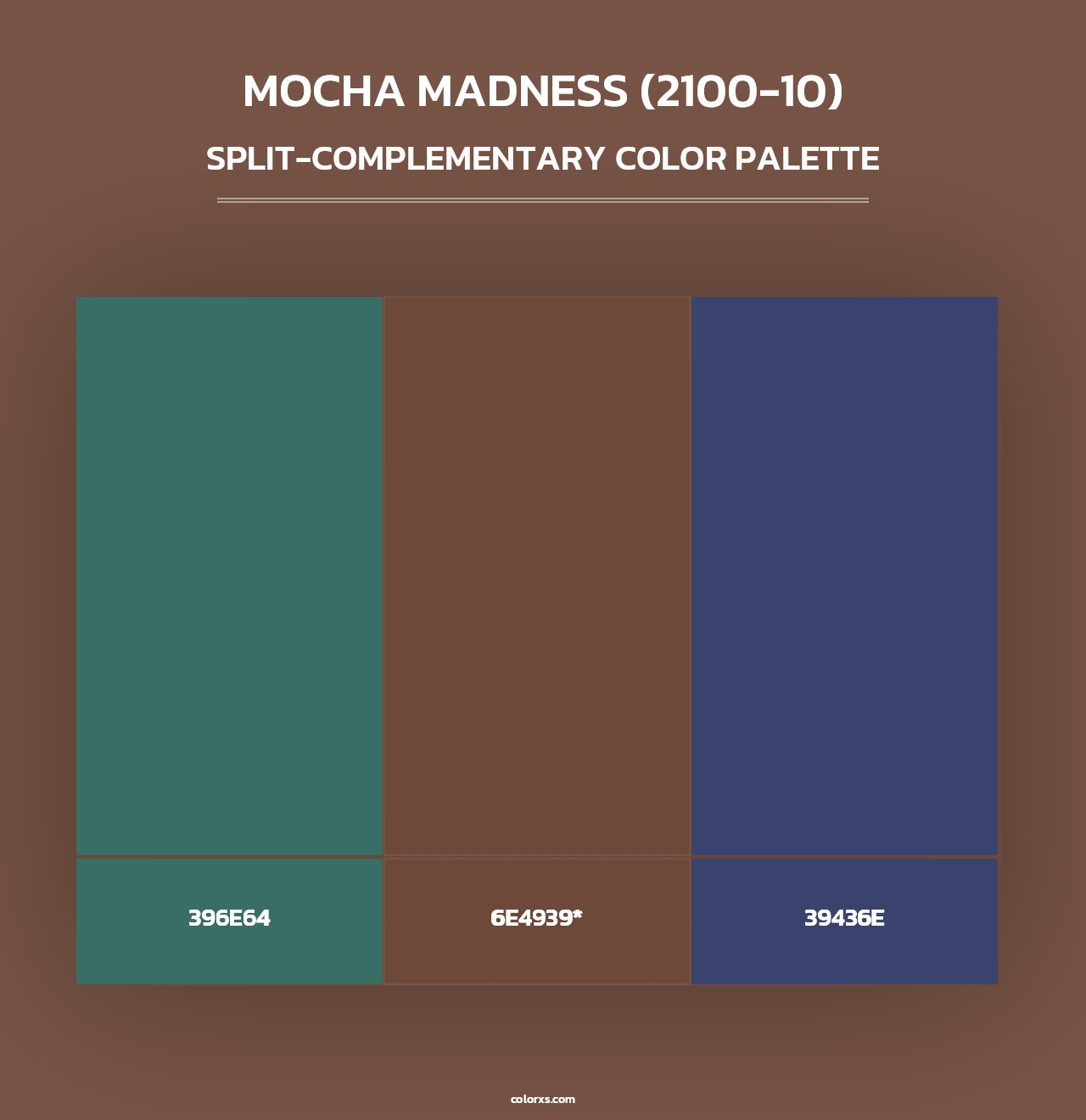 Mocha Madness (2100-10) - Split-Complementary Color Palette