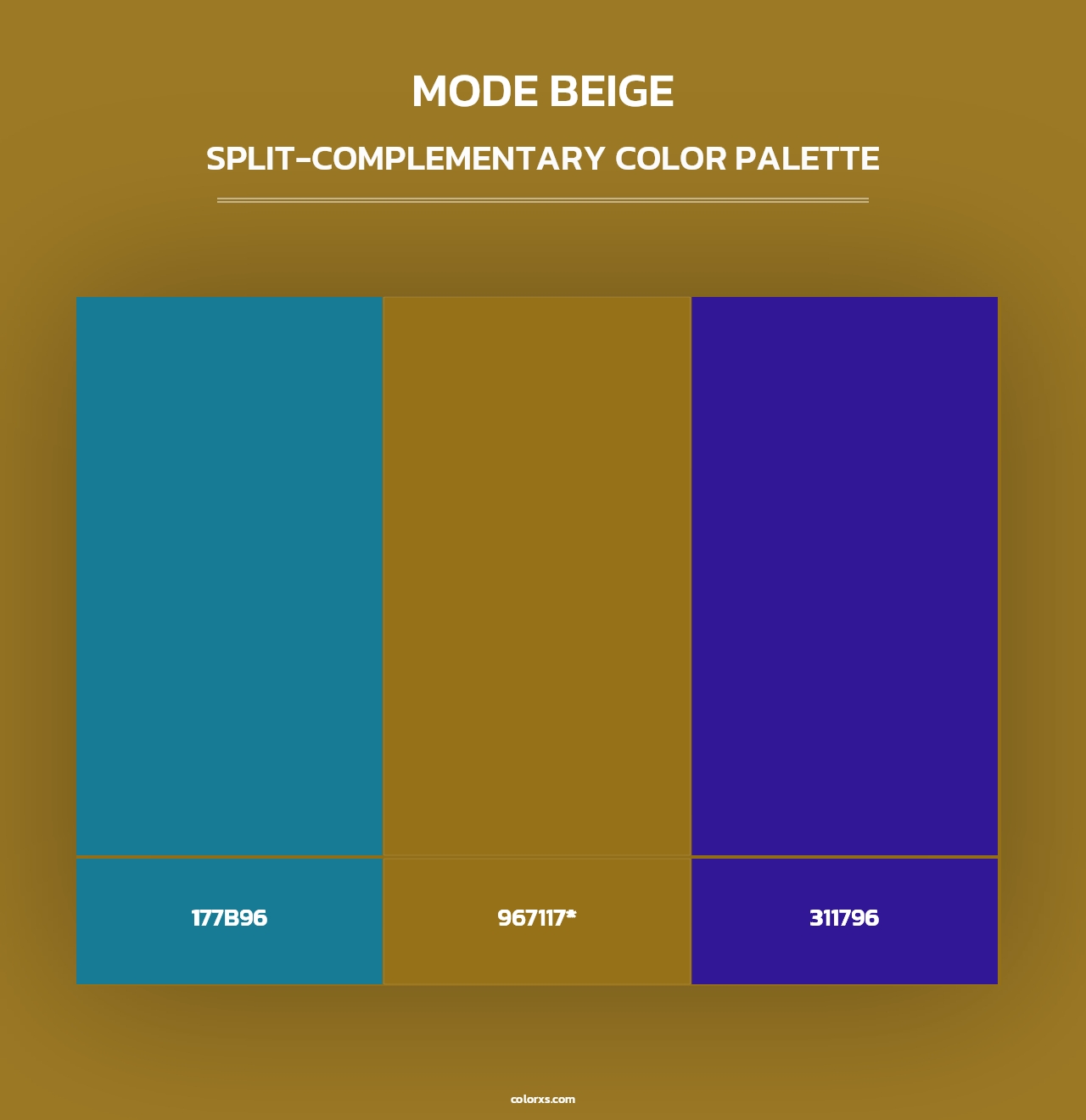 Mode Beige - Split-Complementary Color Palette