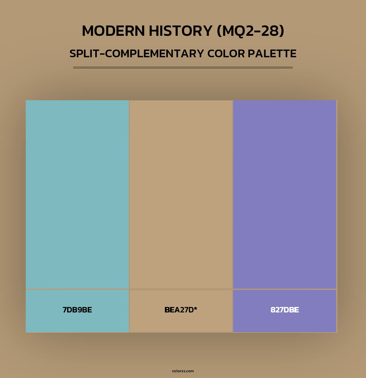 Modern History (MQ2-28) - Split-Complementary Color Palette