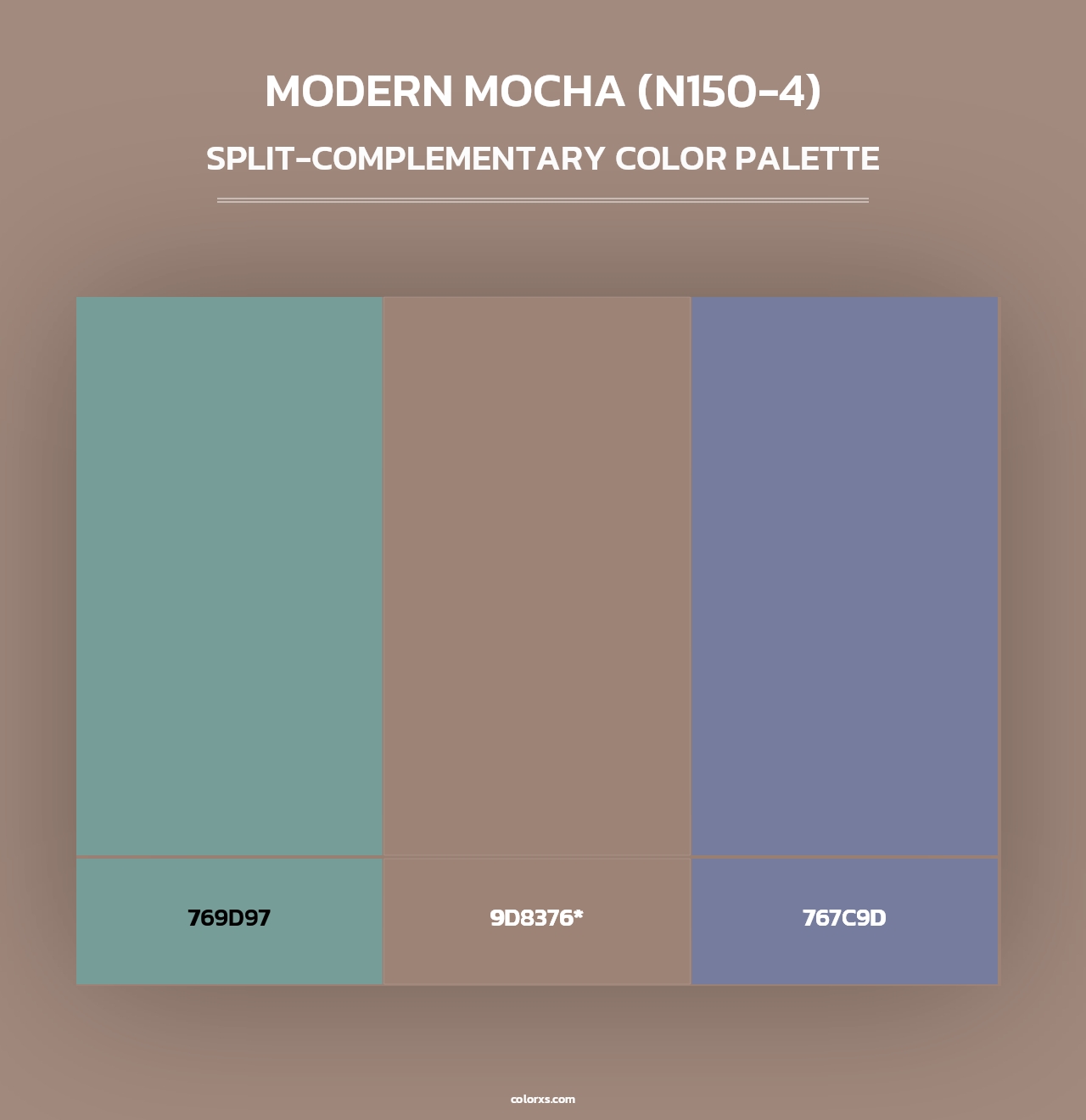Modern Mocha (N150-4) - Split-Complementary Color Palette