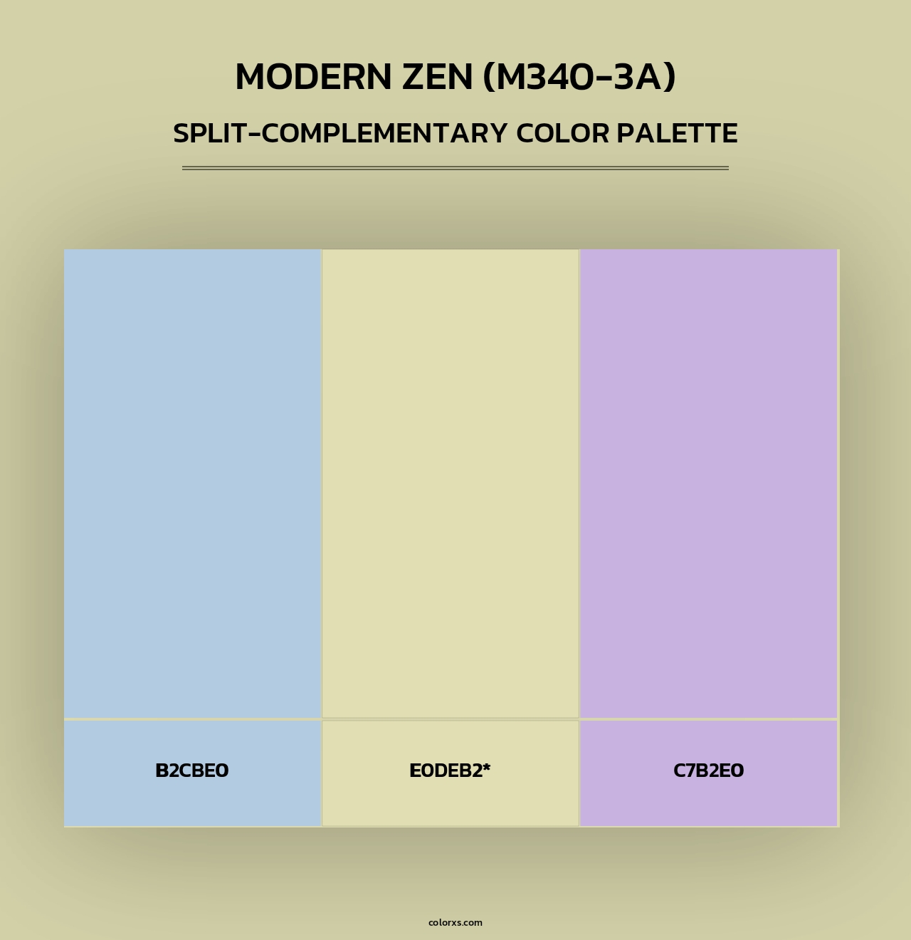 Modern Zen (M340-3A) - Split-Complementary Color Palette