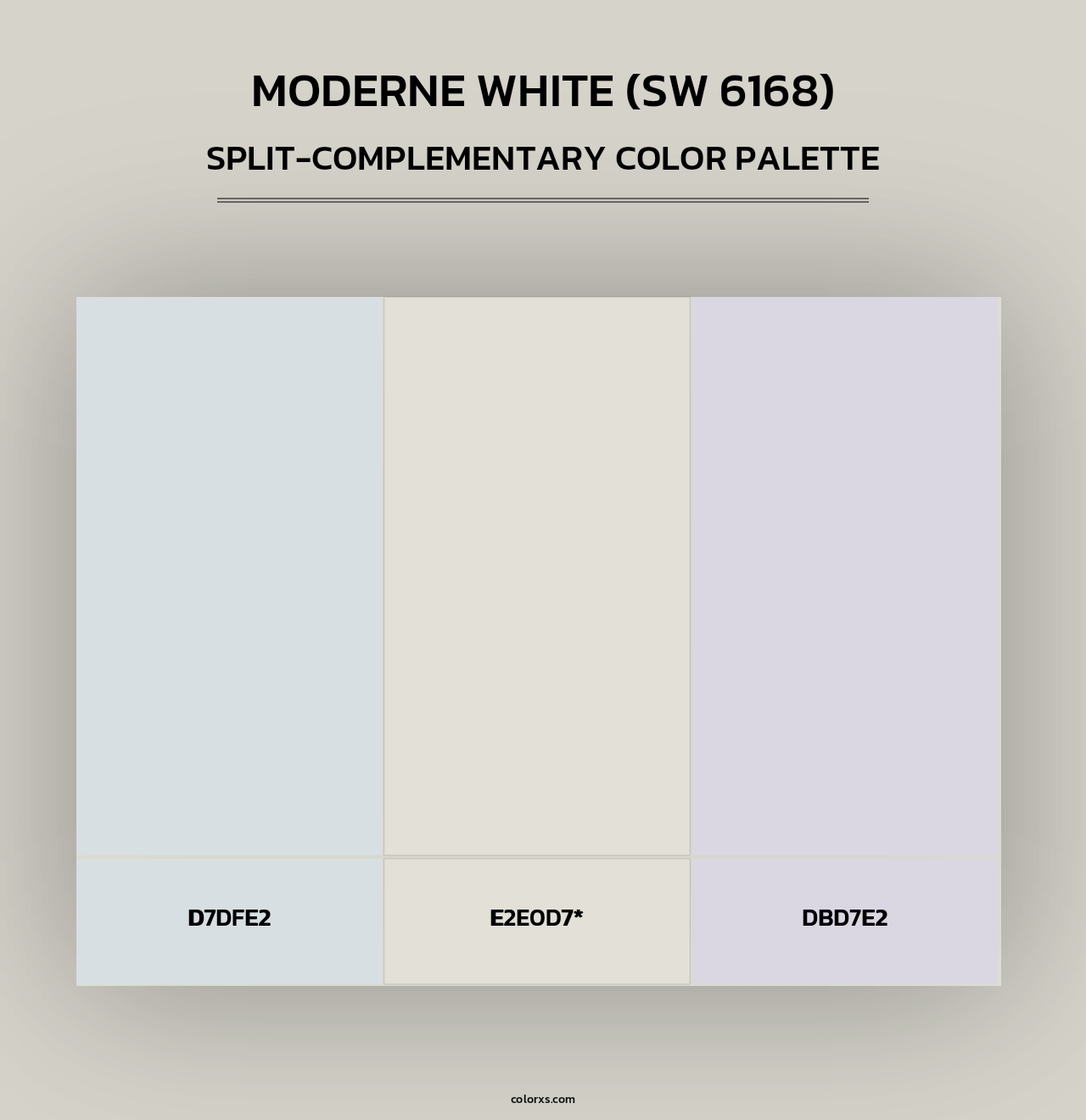 Moderne White (SW 6168) - Split-Complementary Color Palette