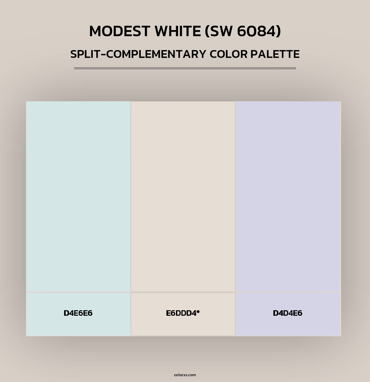 Modest White (SW 6084) - Split-Complementary Color Palette