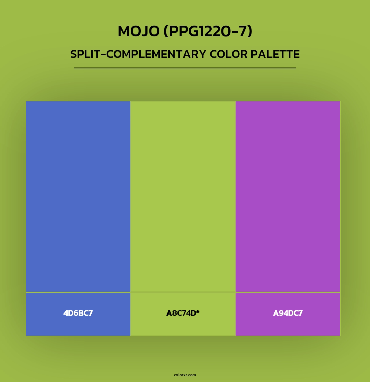 Mojo (PPG1220-7) - Split-Complementary Color Palette