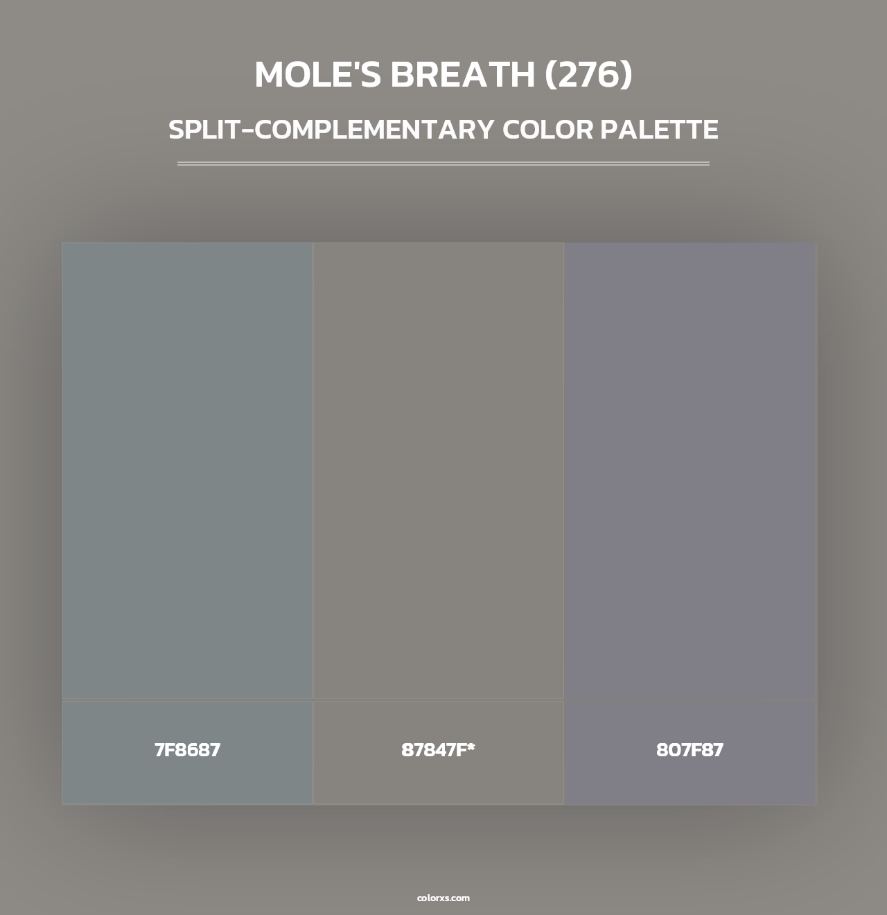 Mole's Breath (276) - Split-Complementary Color Palette