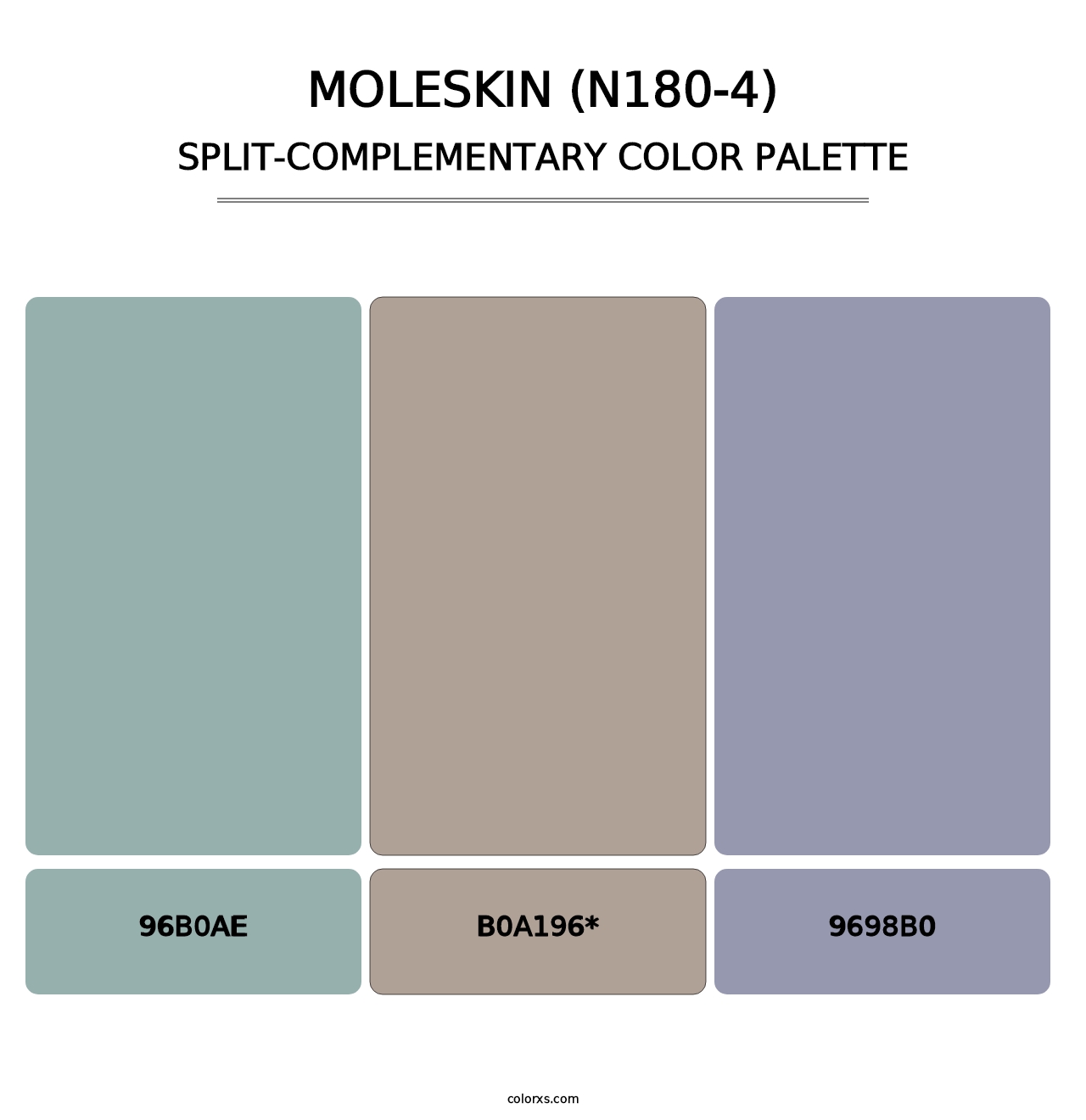 Moleskin (N180-4) - Split-Complementary Color Palette