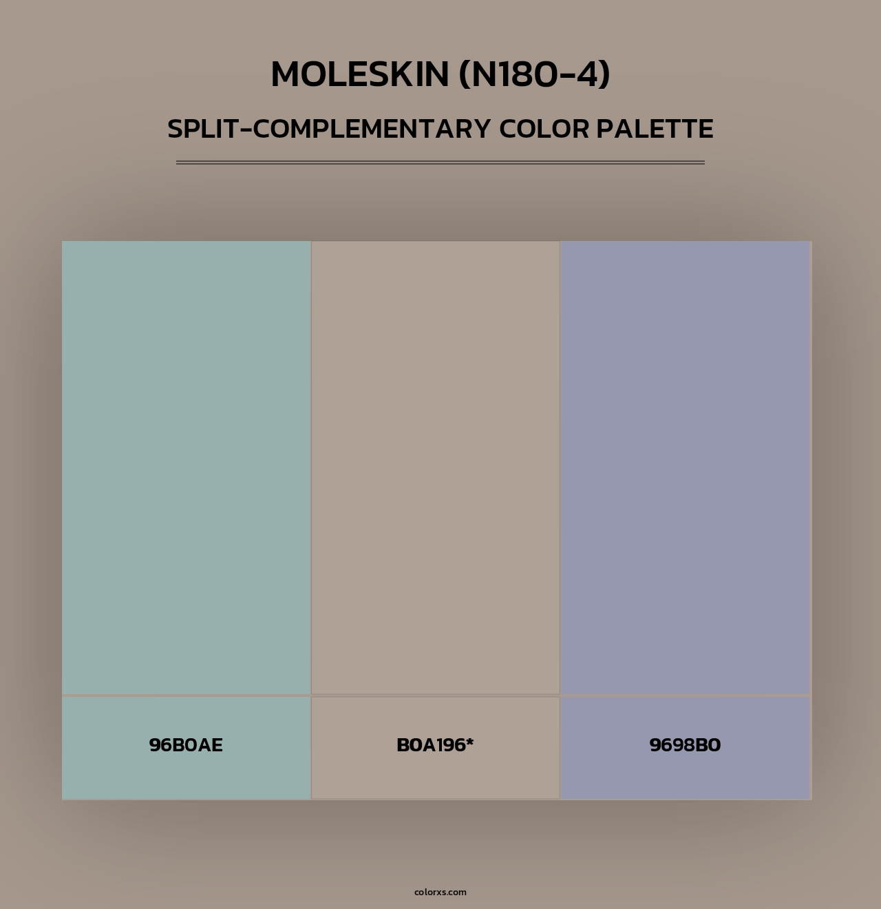 Moleskin (N180-4) - Split-Complementary Color Palette
