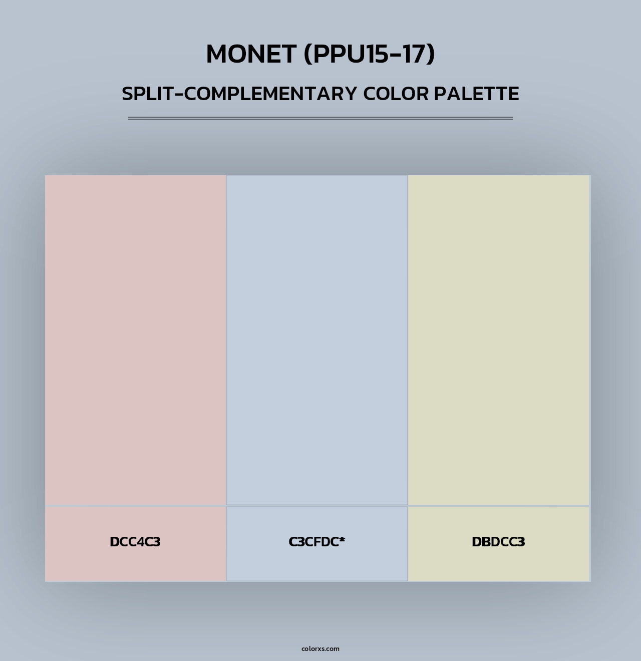 Monet (PPU15-17) - Split-Complementary Color Palette