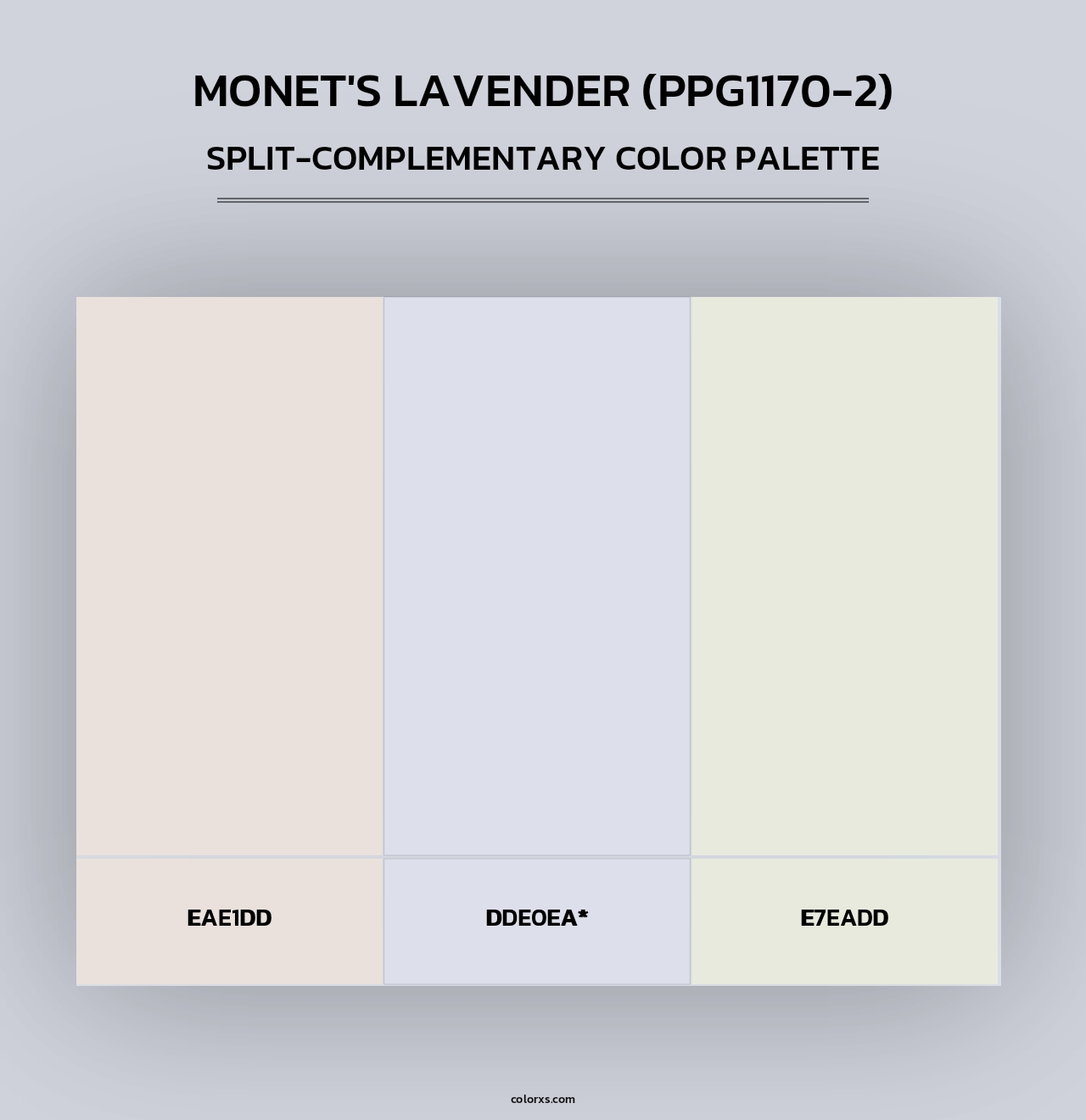 Monet's Lavender (PPG1170-2) - Split-Complementary Color Palette