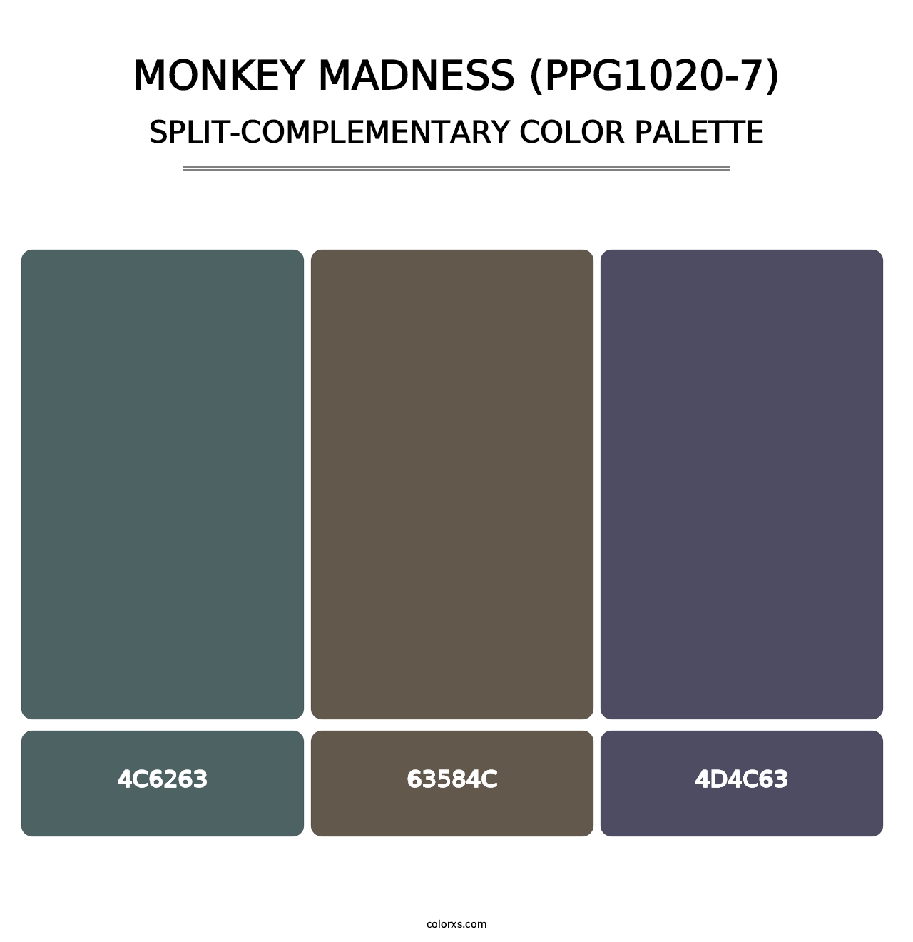 Monkey Madness (PPG1020-7) - Split-Complementary Color Palette