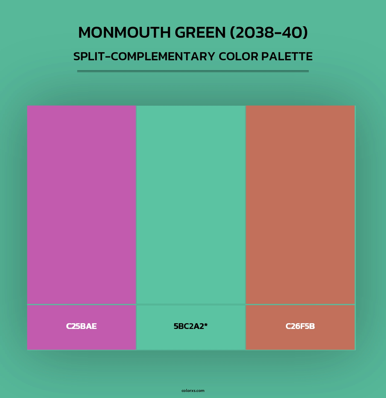 Monmouth Green (2038-40) - Split-Complementary Color Palette