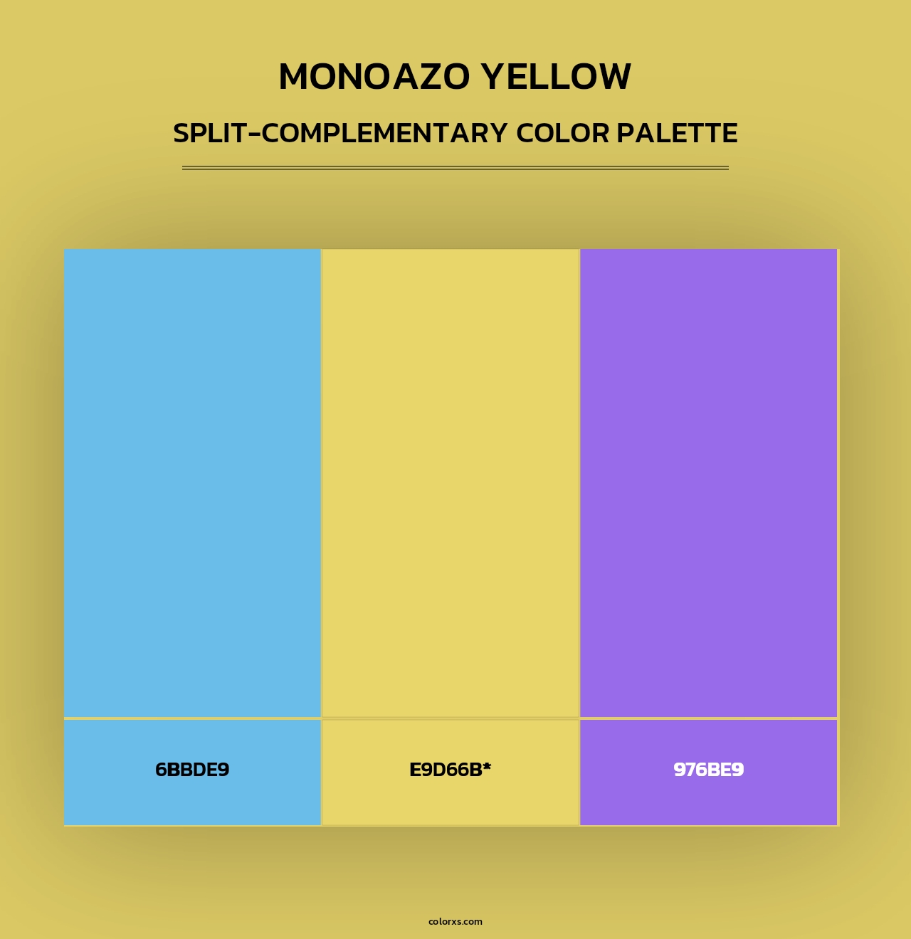 Monoazo Yellow - Split-Complementary Color Palette