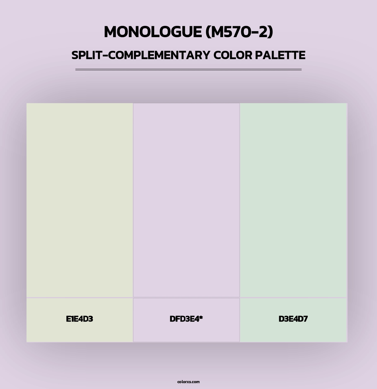 Monologue (M570-2) - Split-Complementary Color Palette