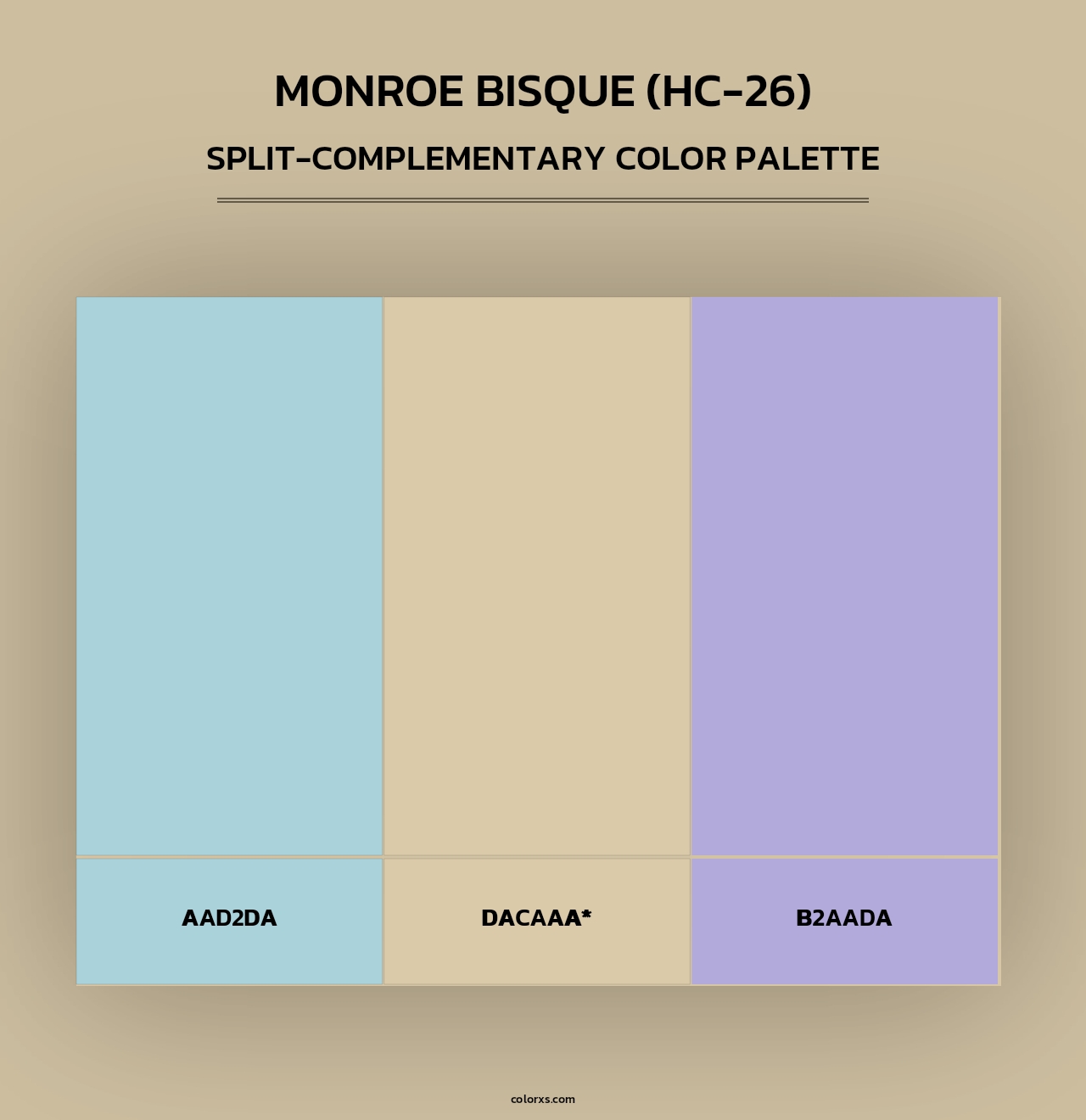 Monroe Bisque (HC-26) - Split-Complementary Color Palette