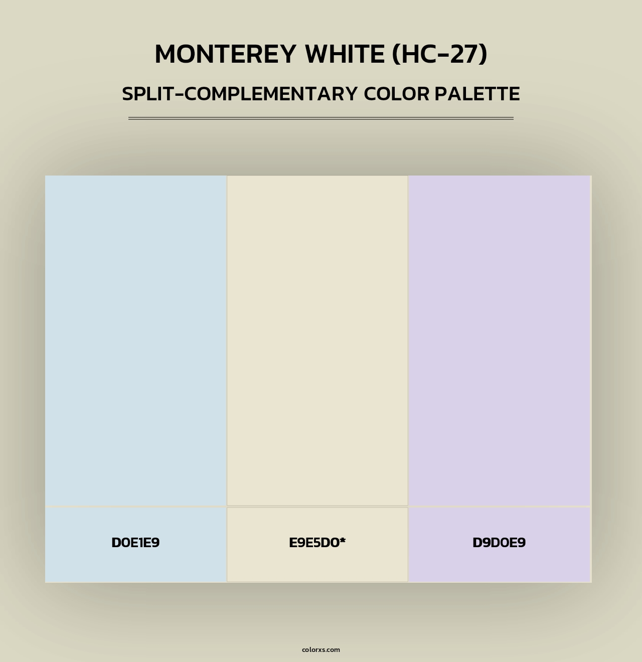 Monterey White (HC-27) - Split-Complementary Color Palette
