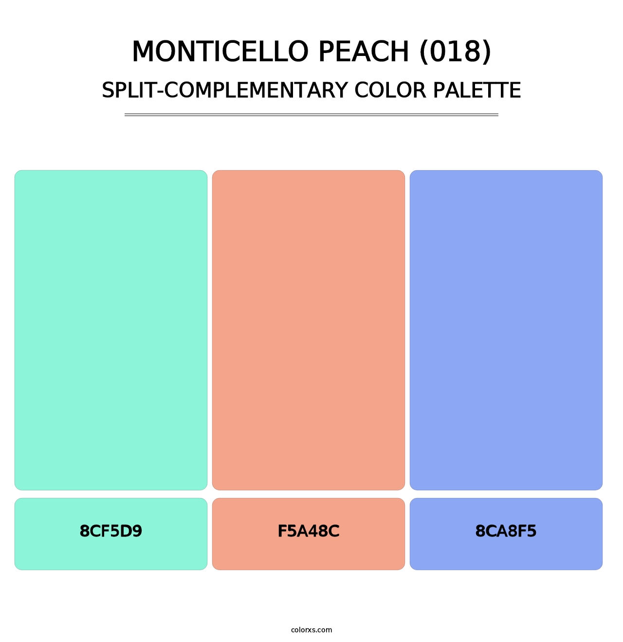 Monticello Peach (018) - Split-Complementary Color Palette