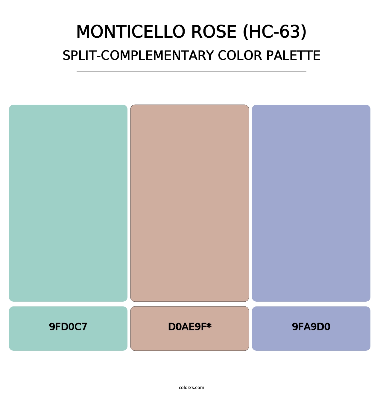 Monticello Rose (HC-63) - Split-Complementary Color Palette