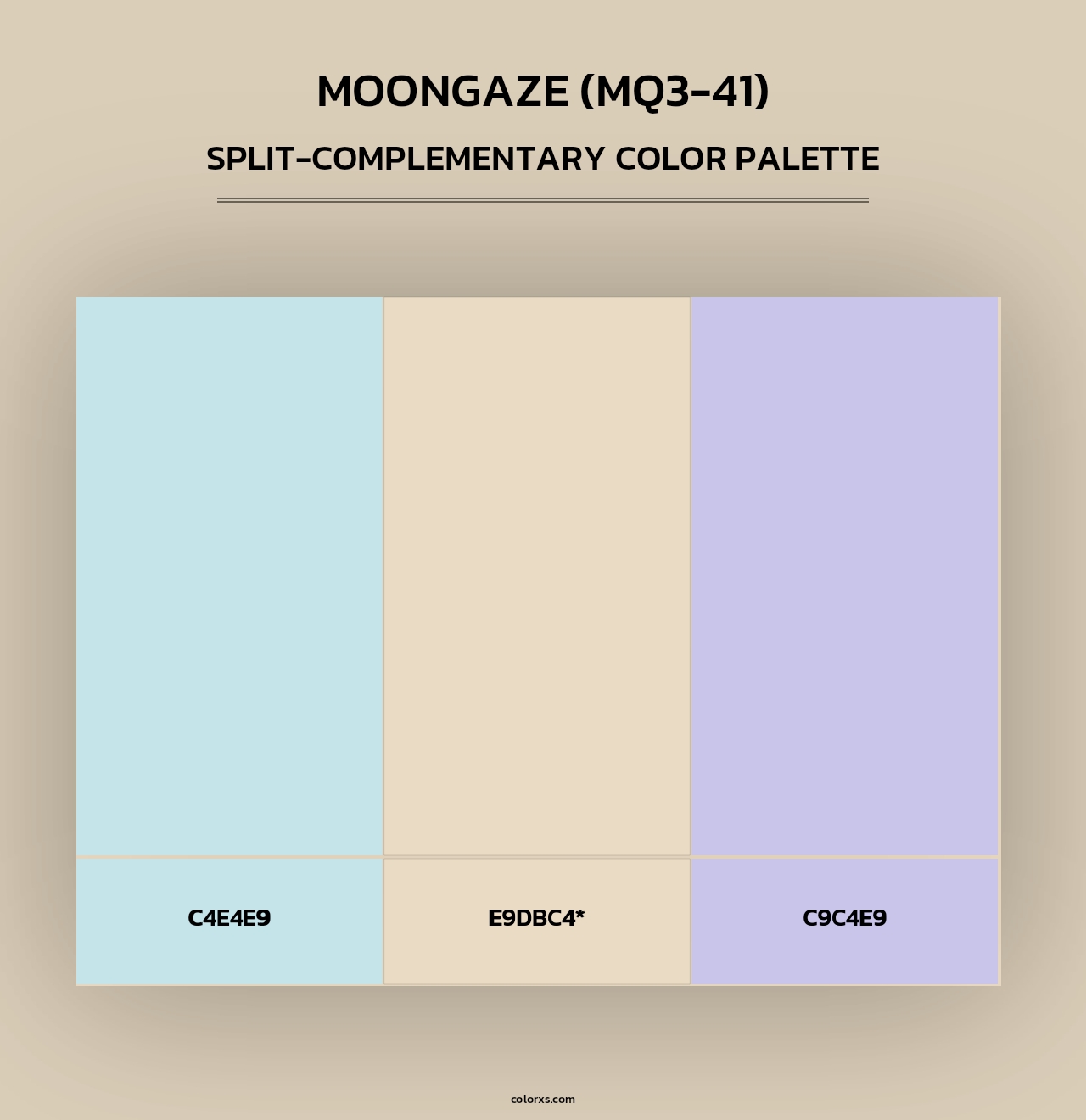 Moongaze (MQ3-41) - Split-Complementary Color Palette