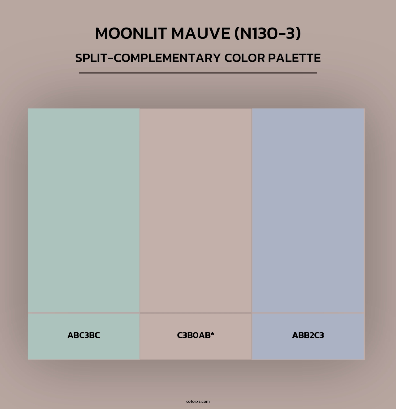 Moonlit Mauve (N130-3) - Split-Complementary Color Palette