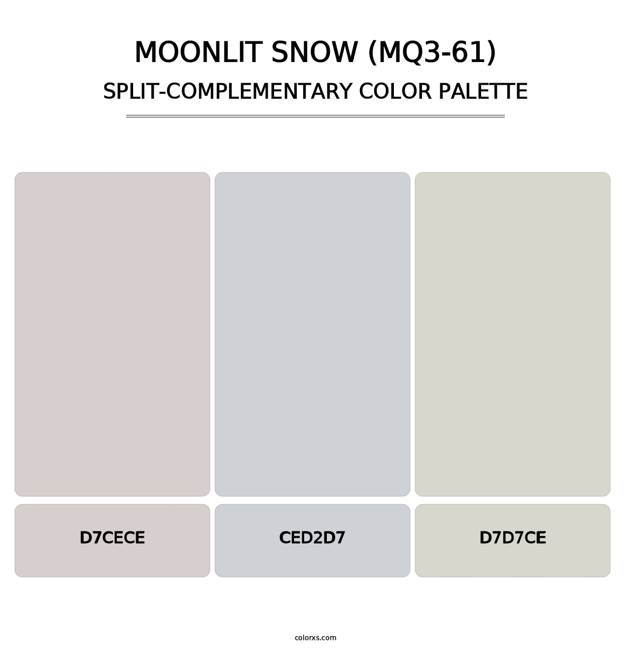 Moonlit Snow (MQ3-61) - Split-Complementary Color Palette