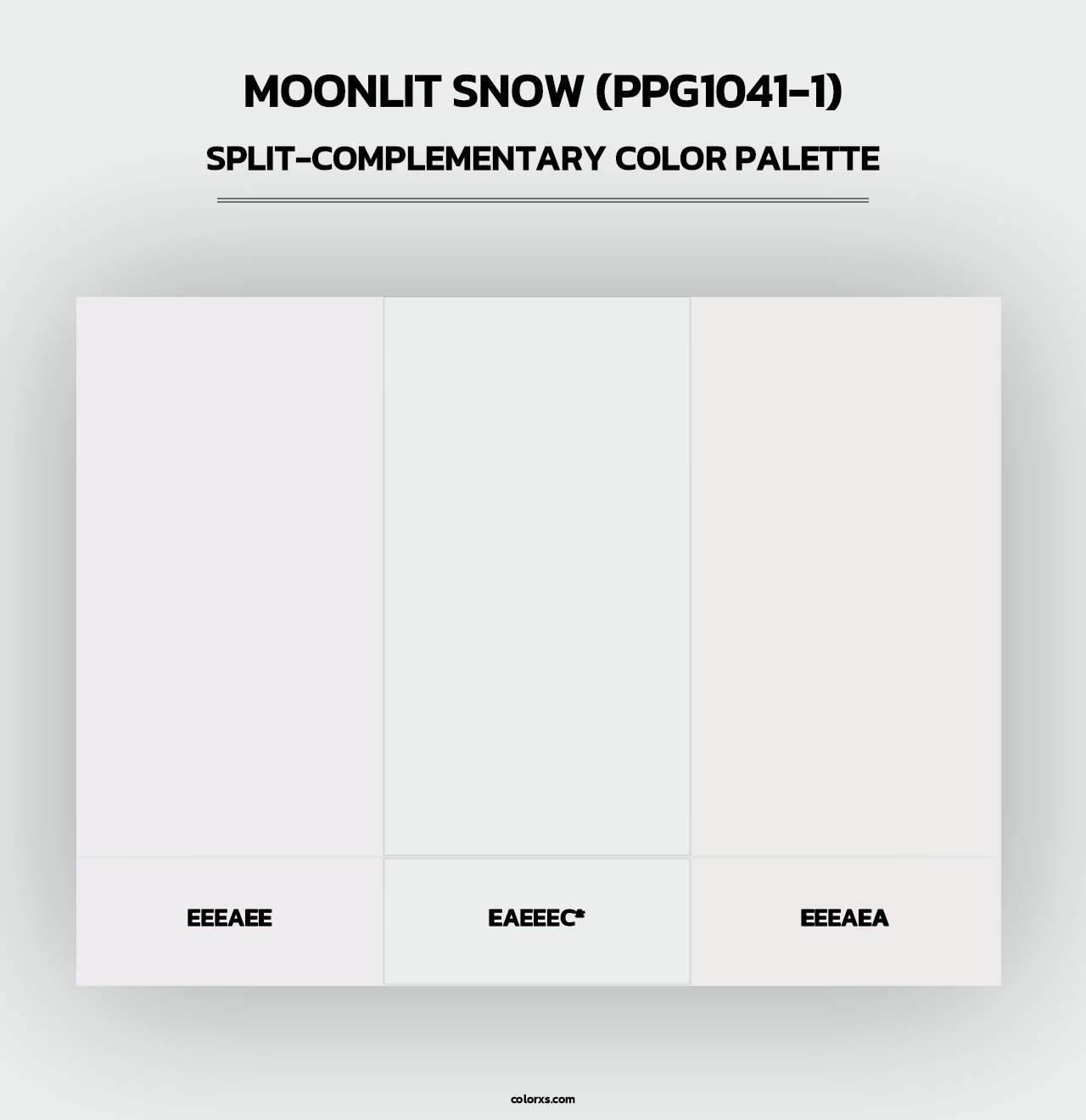 Moonlit Snow (PPG1041-1) - Split-Complementary Color Palette