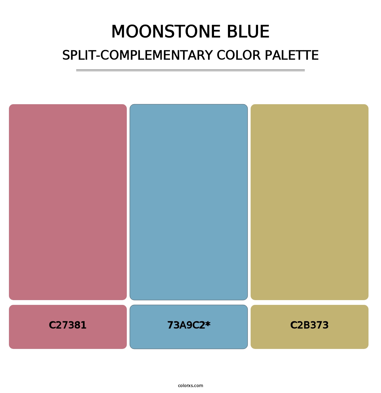 Moonstone Blue - Split-Complementary Color Palette