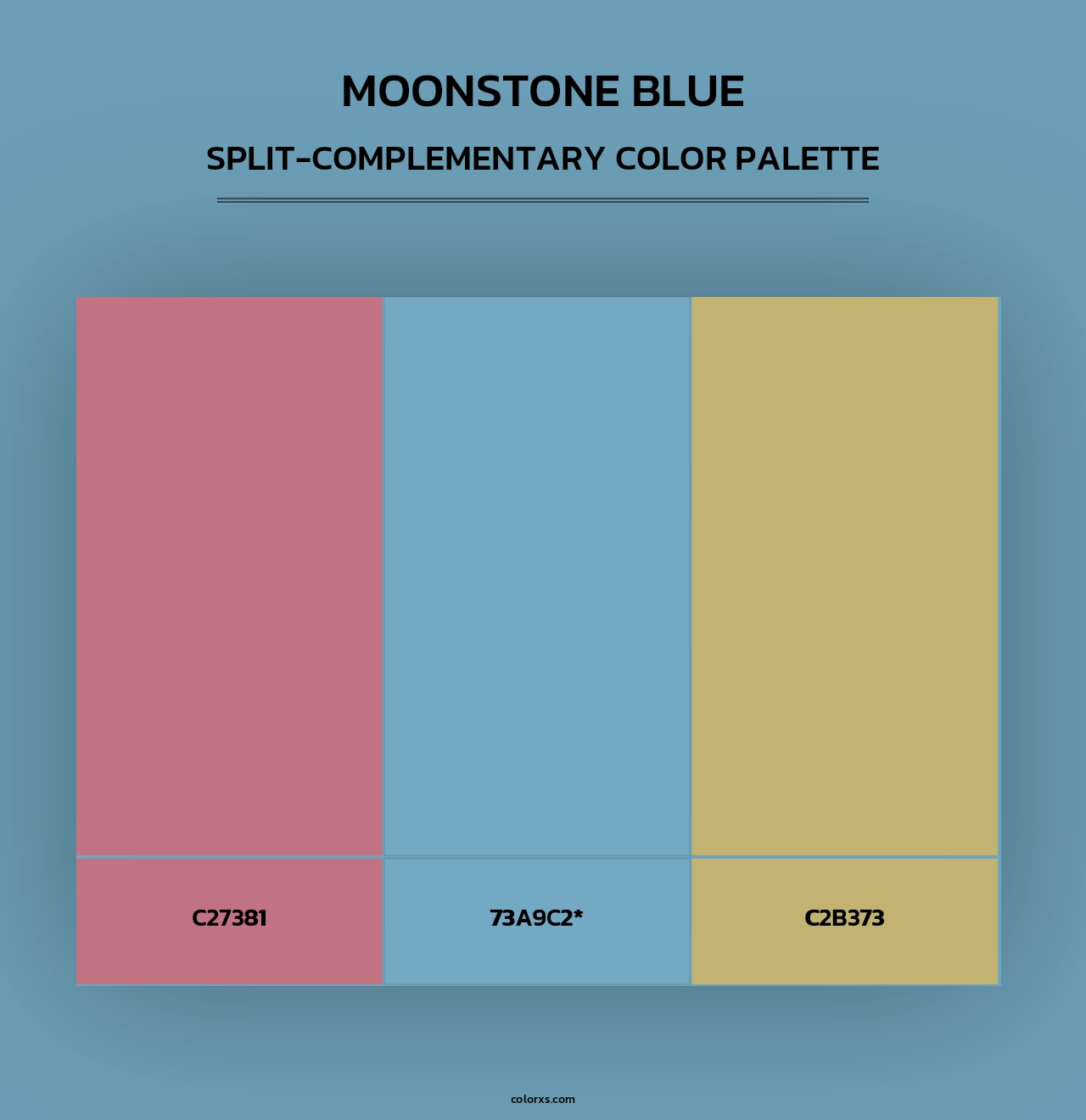 Moonstone Blue - Split-Complementary Color Palette