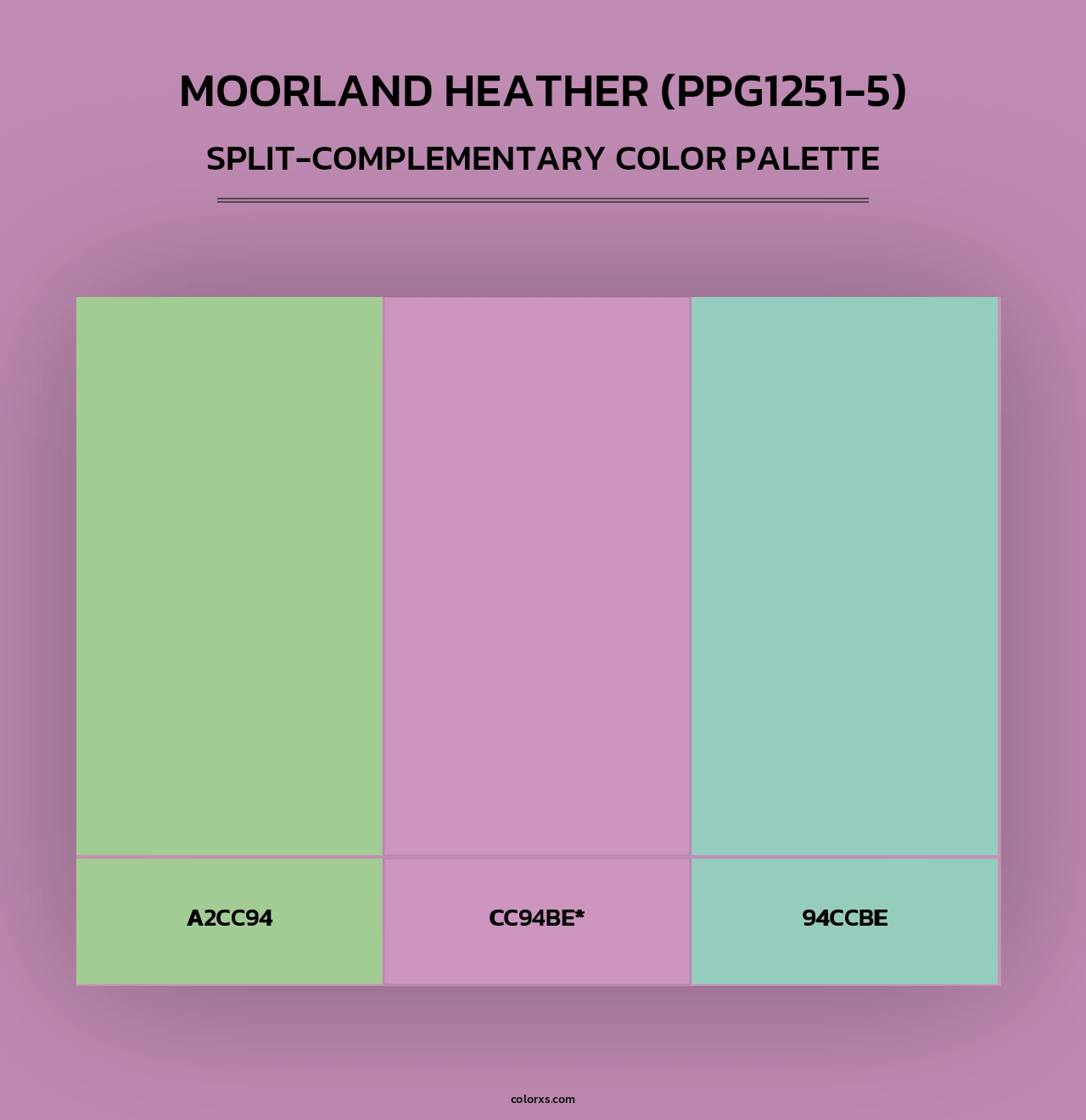 Moorland Heather (PPG1251-5) - Split-Complementary Color Palette
