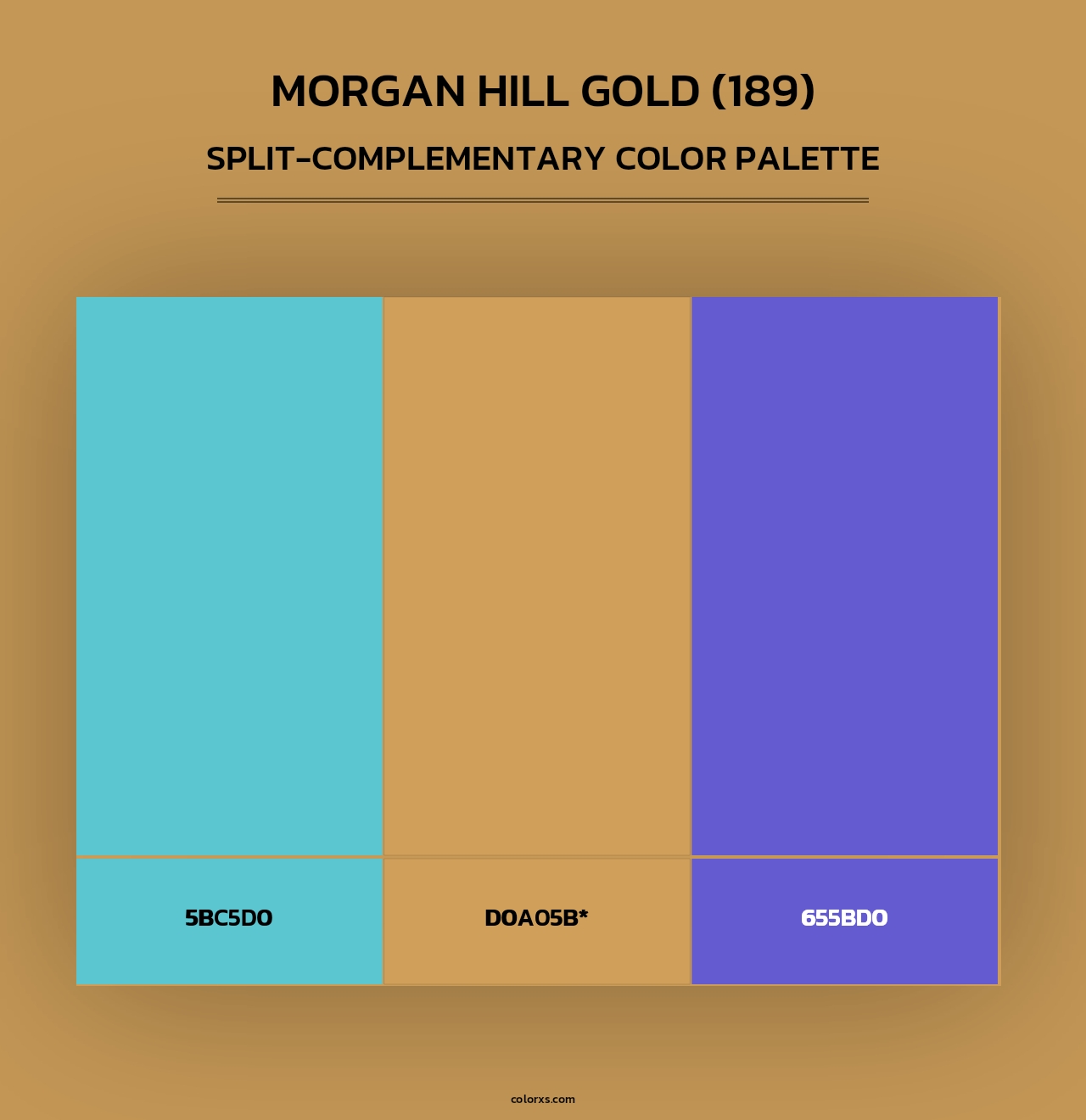 Morgan Hill Gold (189) - Split-Complementary Color Palette