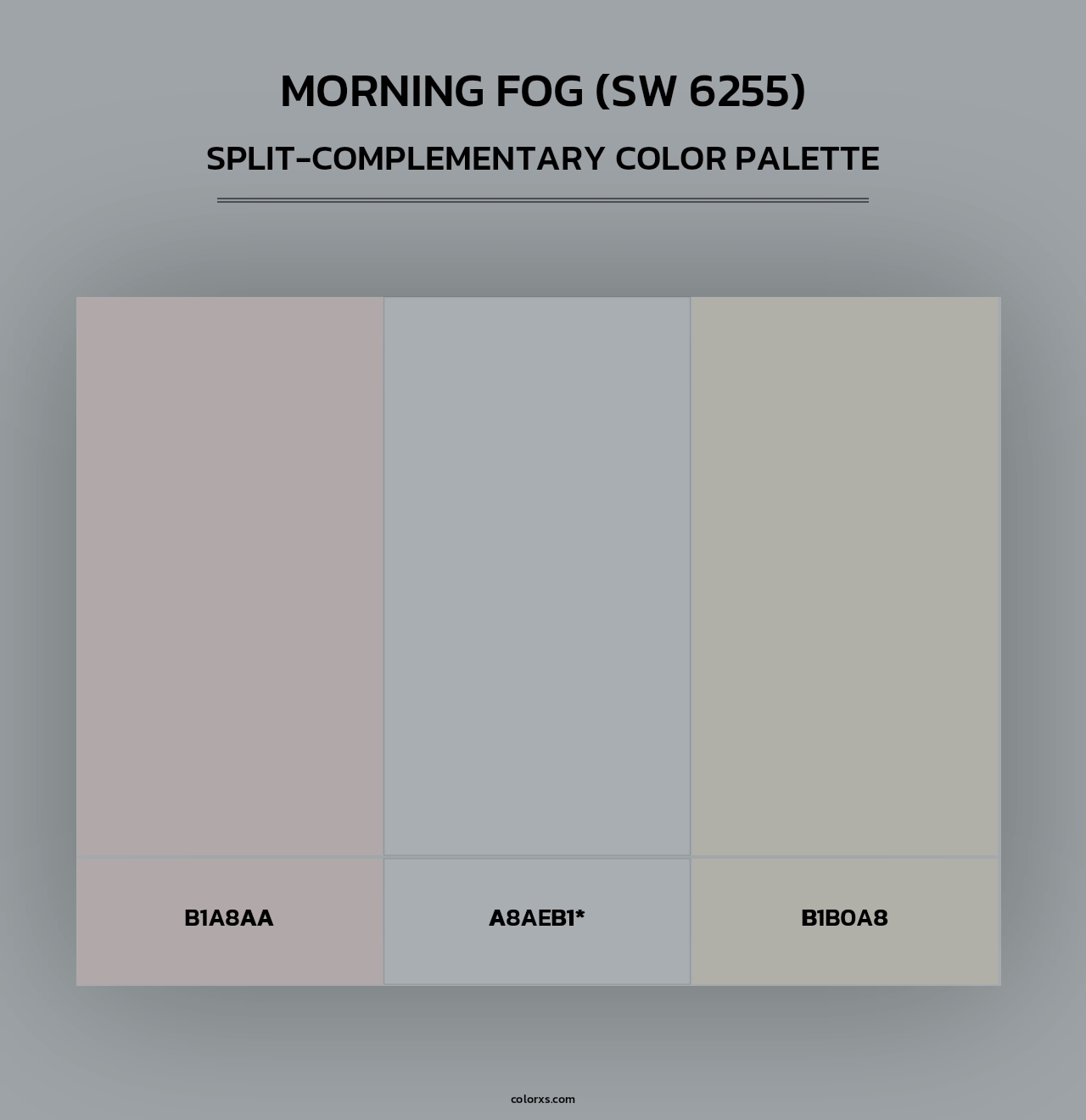 Morning Fog (SW 6255) - Split-Complementary Color Palette