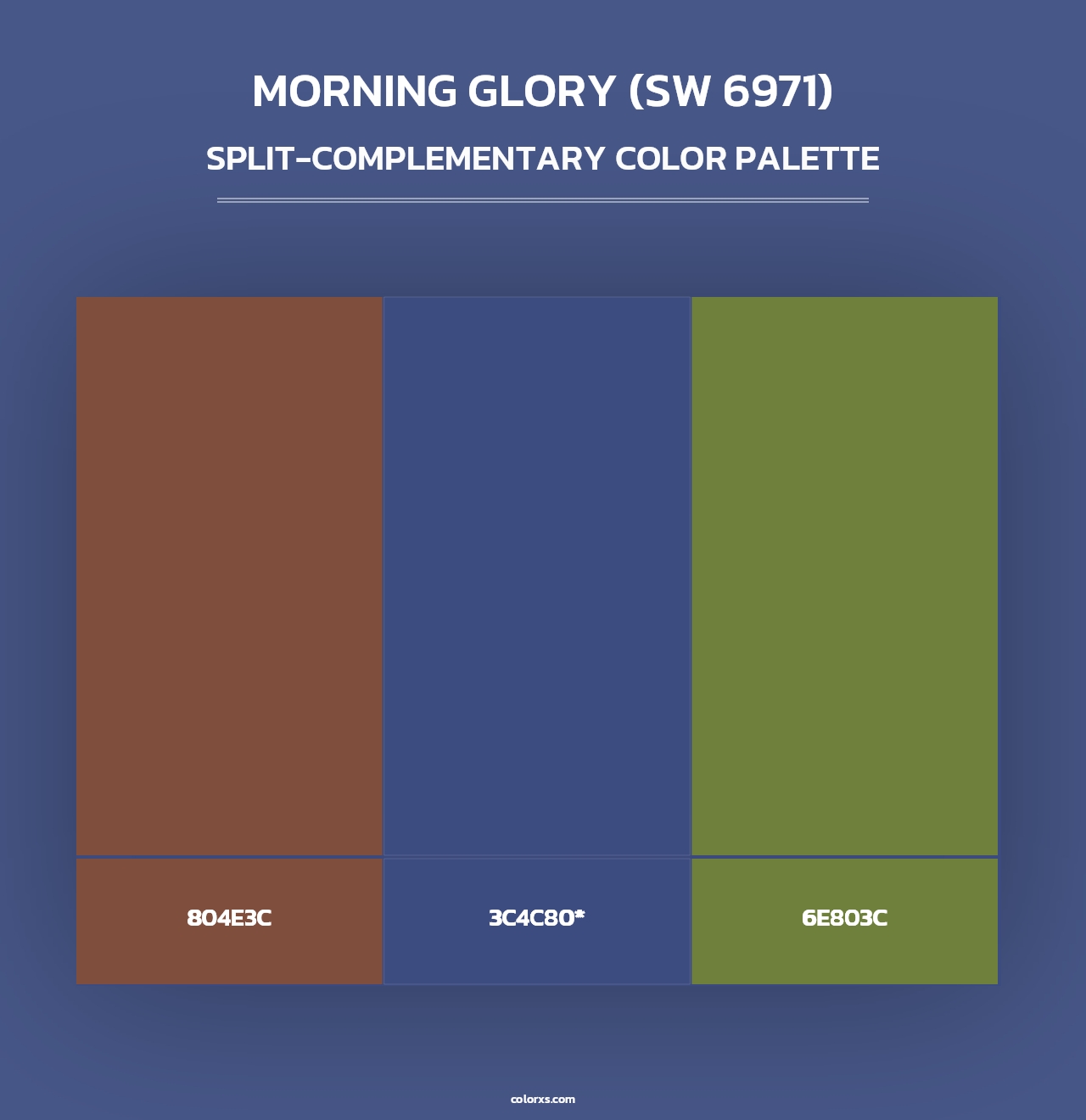 Morning Glory (SW 6971) - Split-Complementary Color Palette