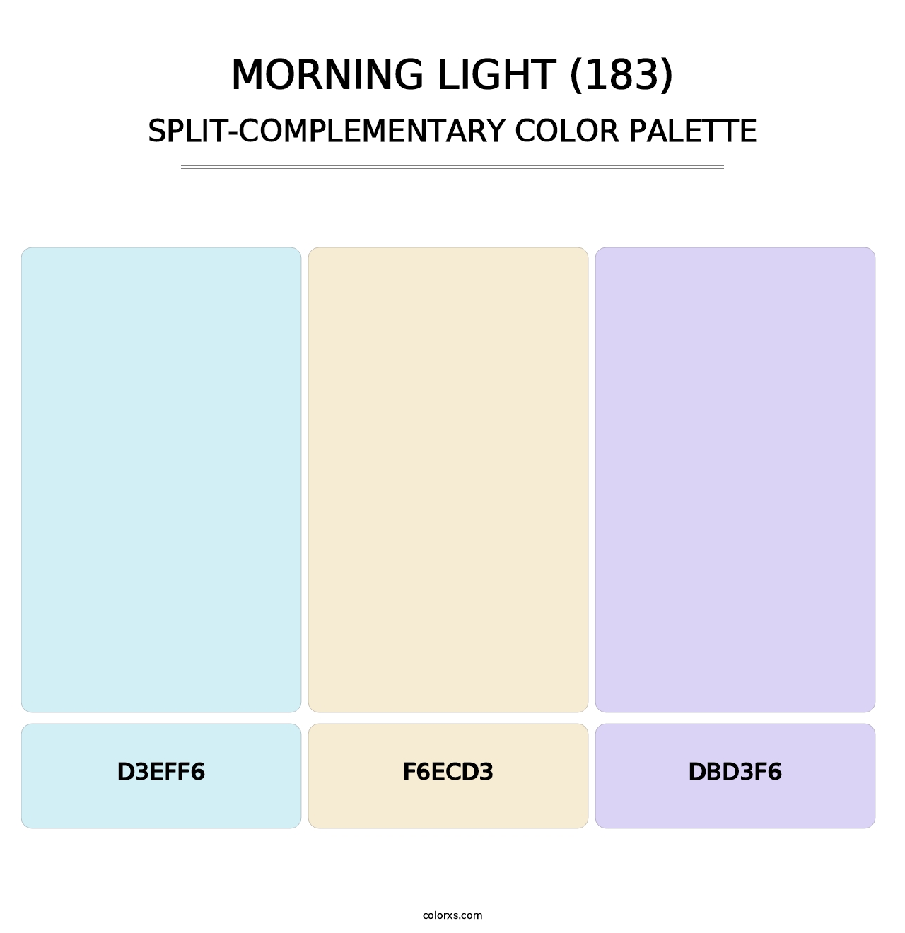 Morning Light (183) - Split-Complementary Color Palette