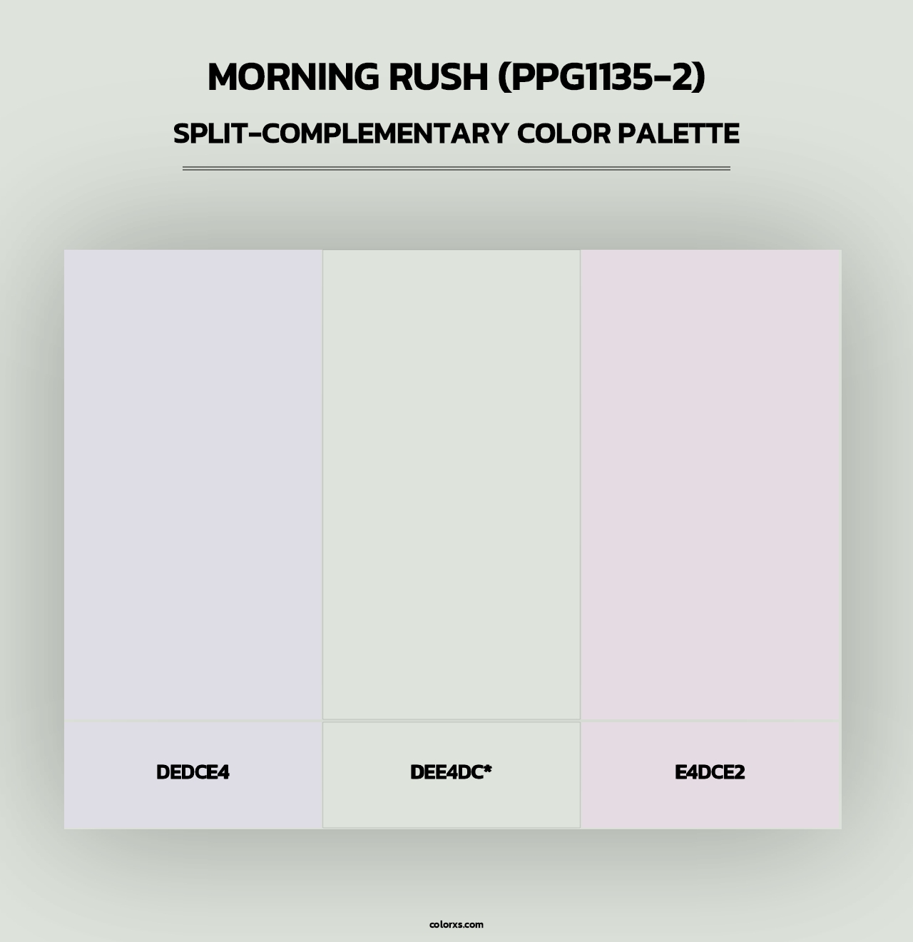 Morning Rush (PPG1135-2) - Split-Complementary Color Palette