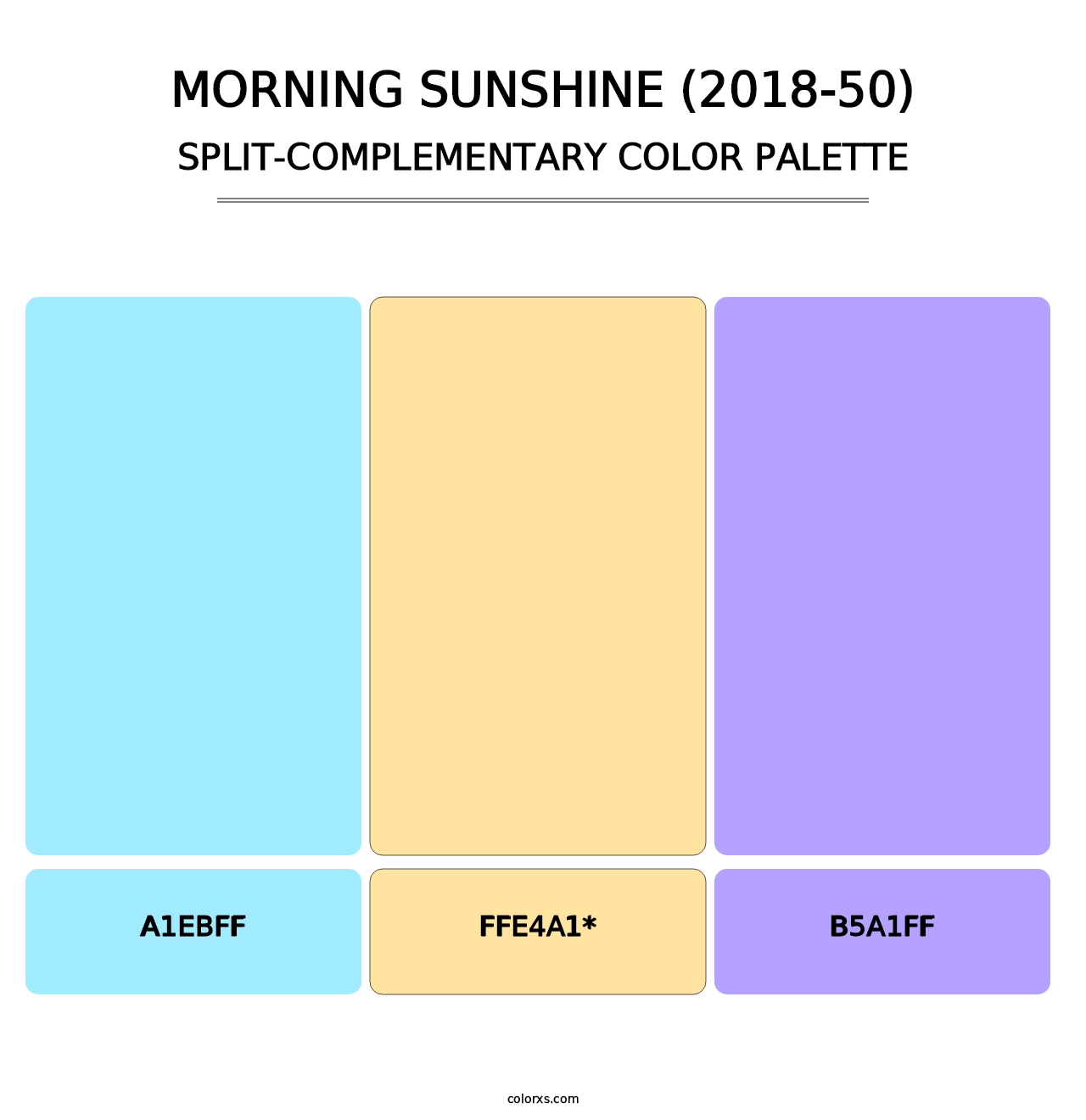 Morning Sunshine (2018-50) - Split-Complementary Color Palette