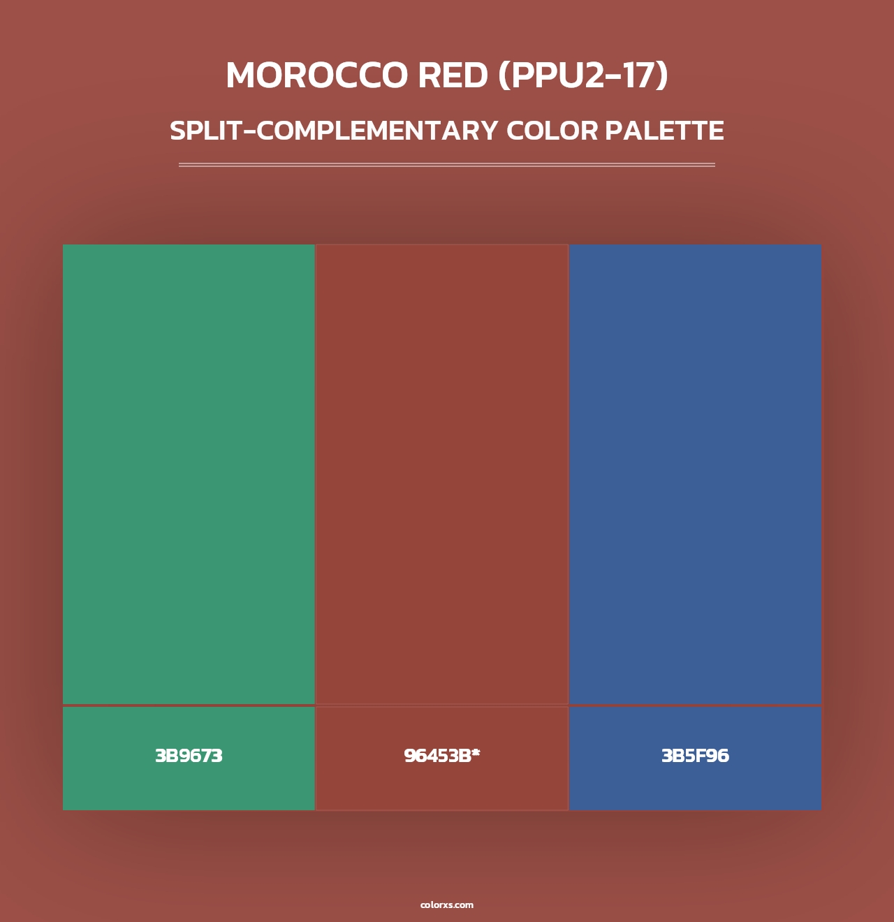 Morocco Red (PPU2-17) - Split-Complementary Color Palette