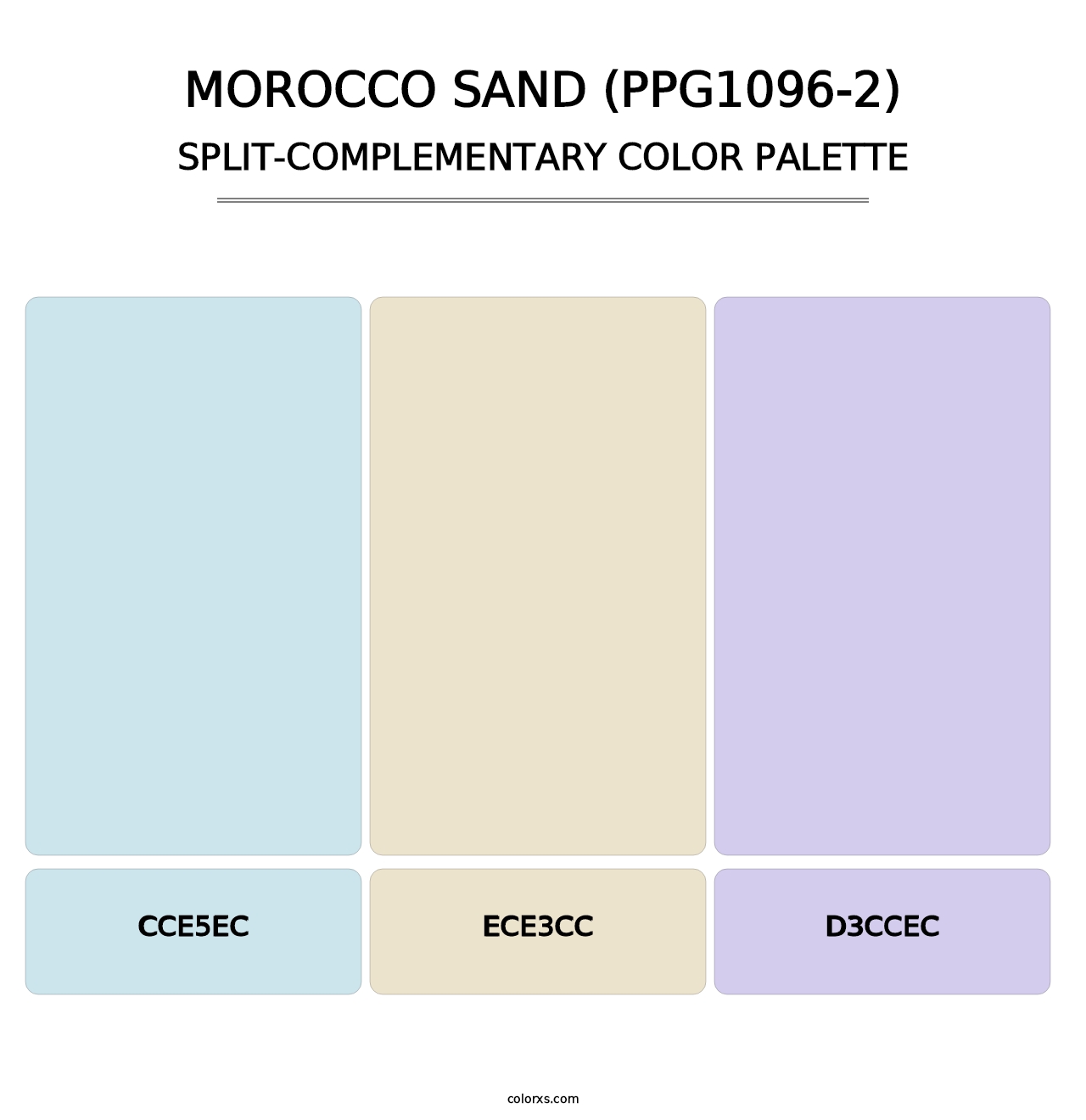 Morocco Sand (PPG1096-2) - Split-Complementary Color Palette