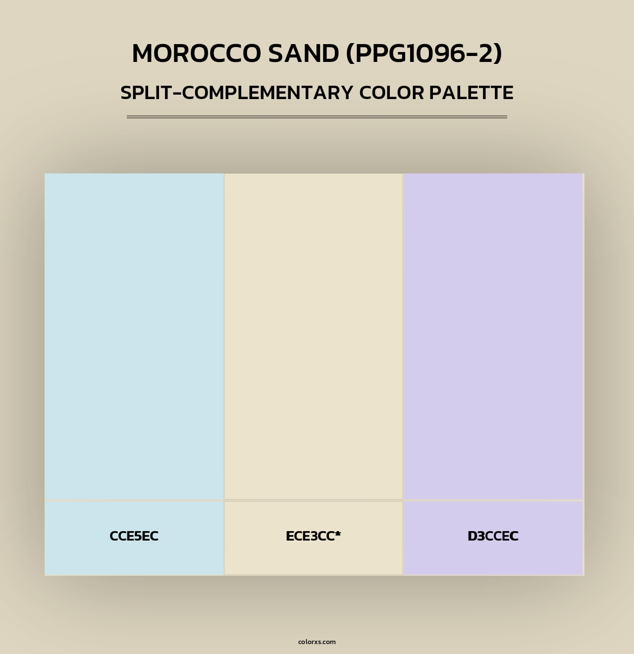 Morocco Sand (PPG1096-2) - Split-Complementary Color Palette
