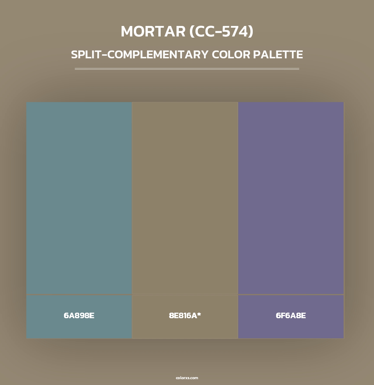 Mortar (CC-574) - Split-Complementary Color Palette
