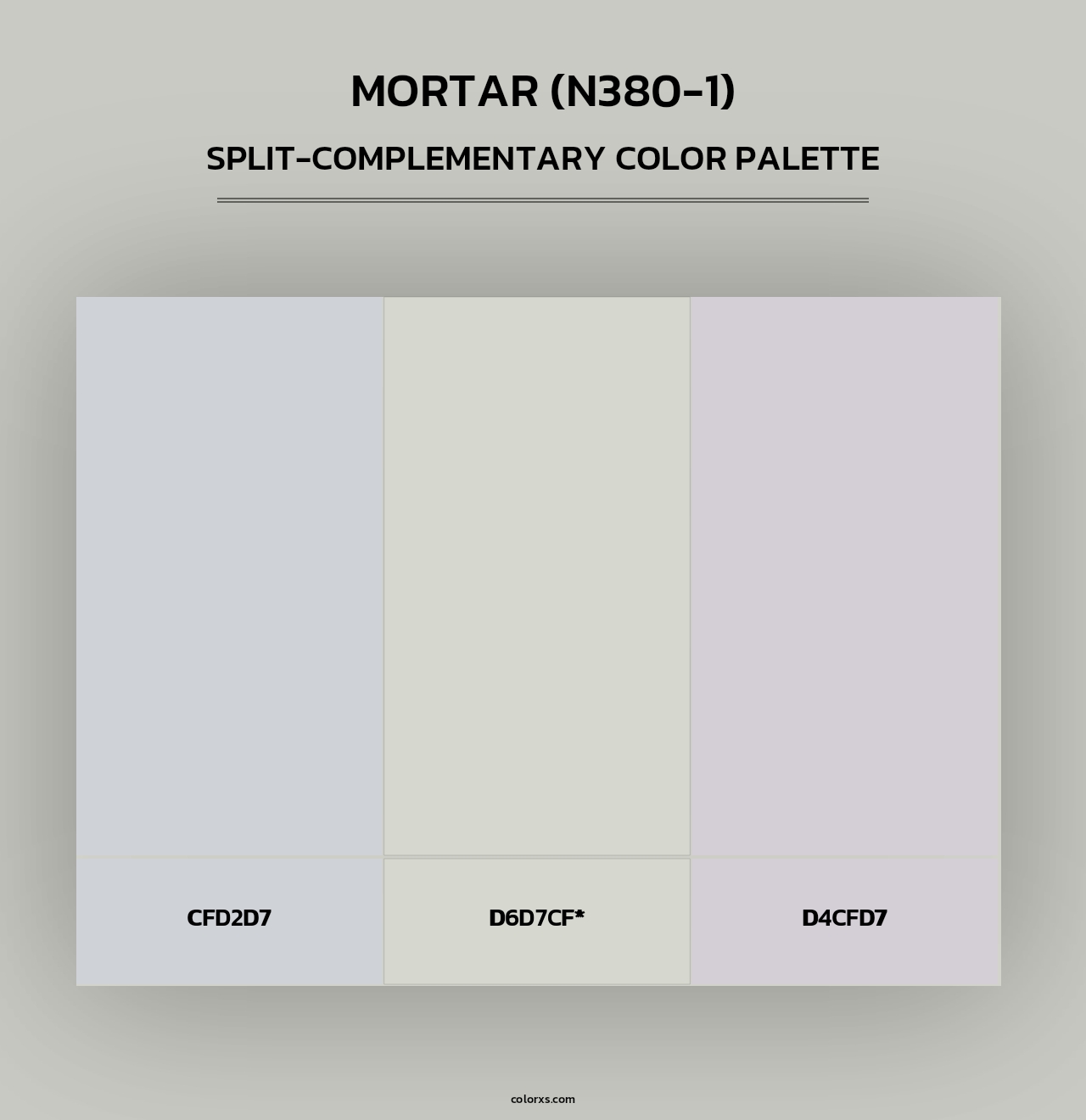 Mortar (N380-1) - Split-Complementary Color Palette