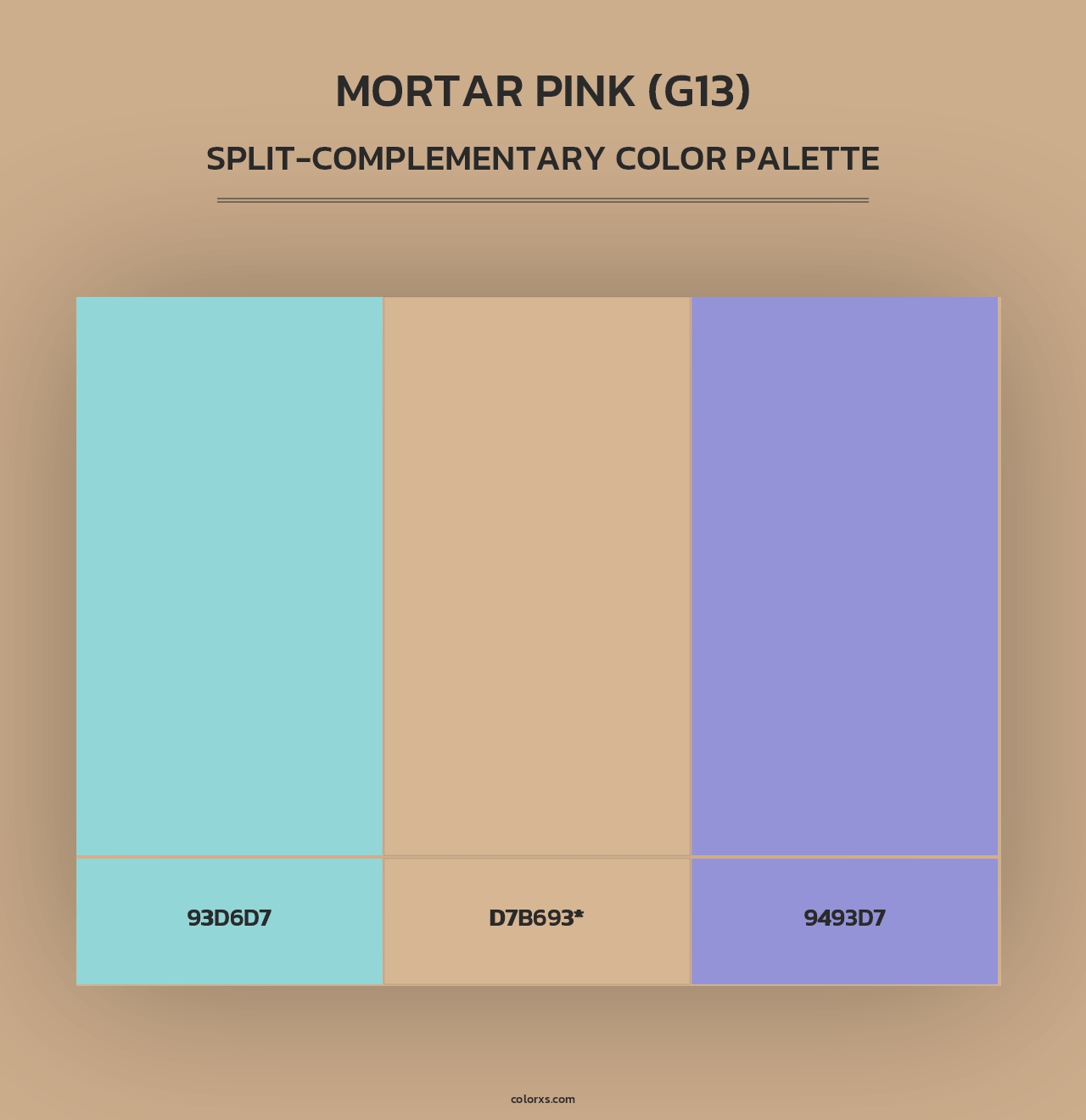 Mortar Pink (G13) - Split-Complementary Color Palette