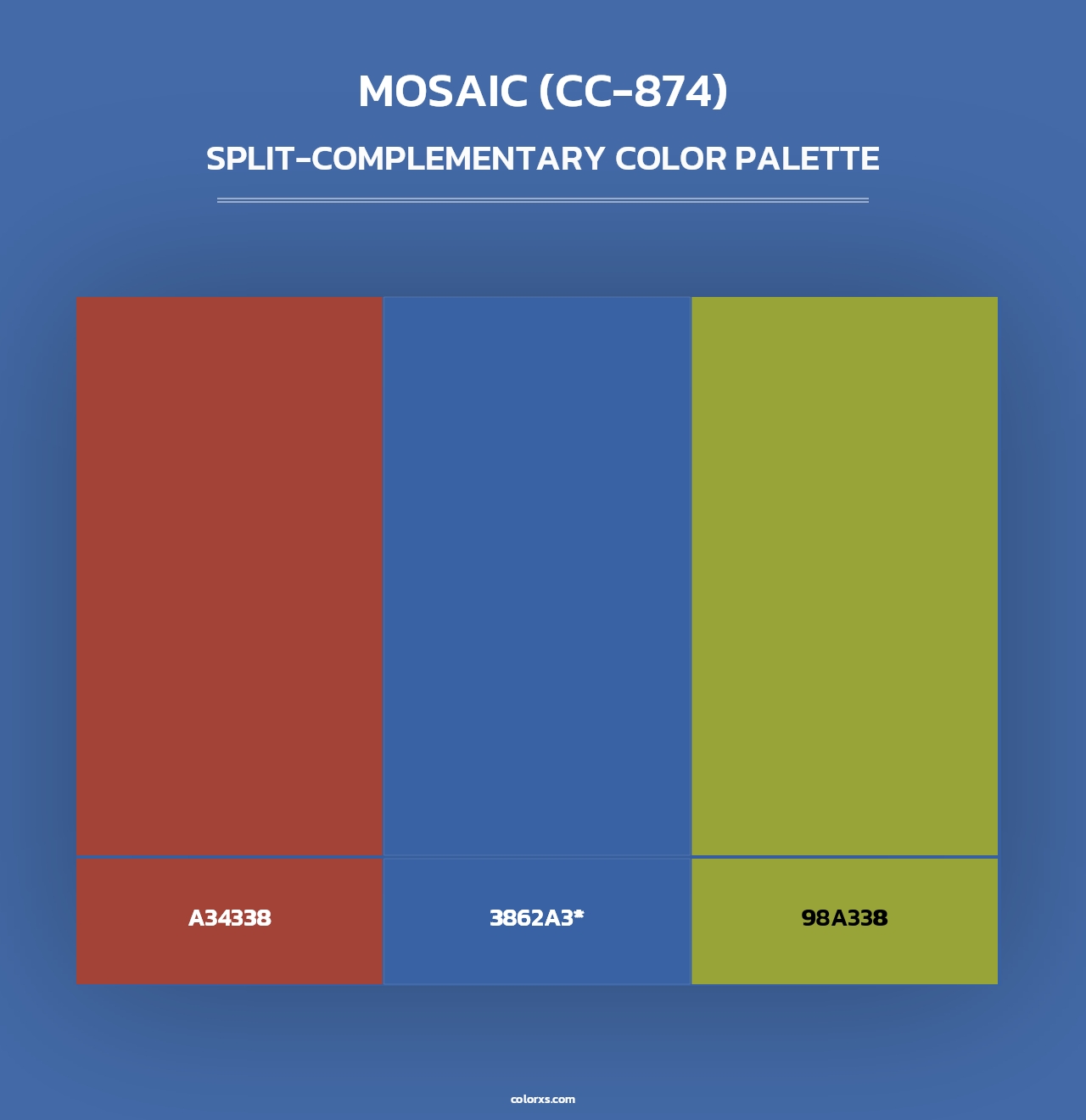 Mosaic (CC-874) - Split-Complementary Color Palette
